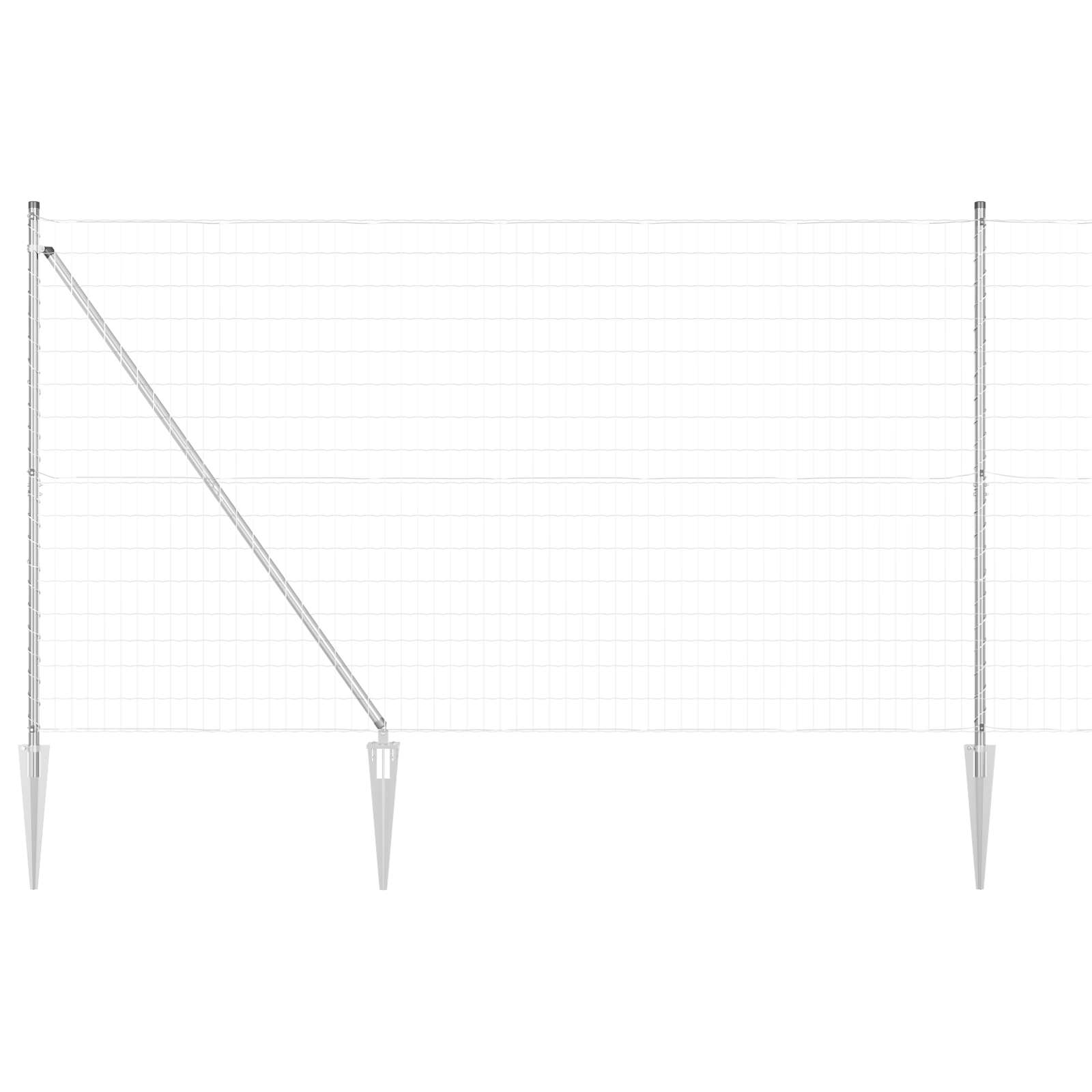 Euro Fence with 7 Spike Posts 1.6x10 m Galvanised Steel - Image 2