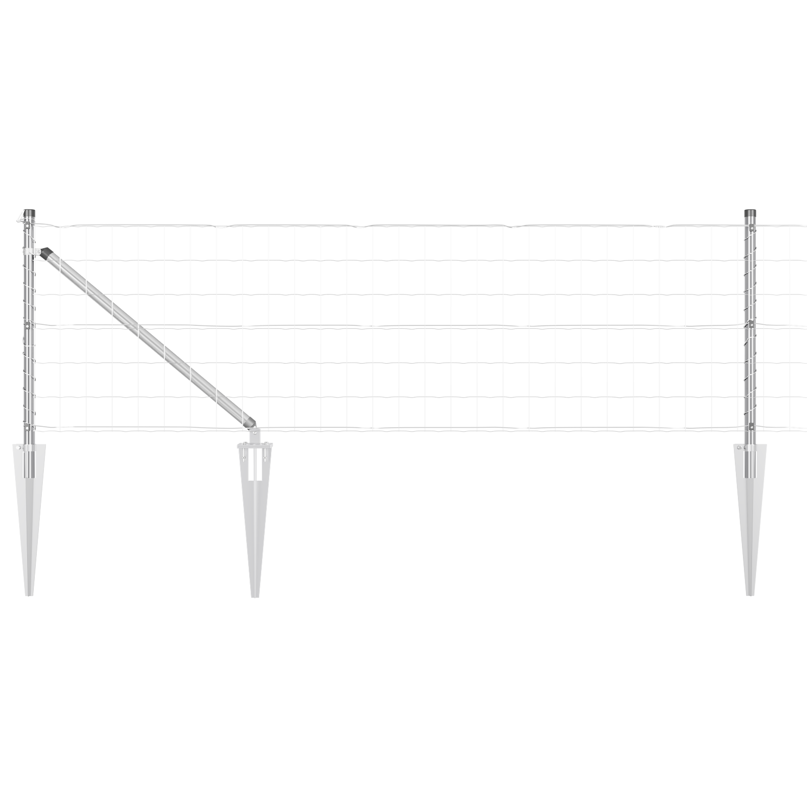 Euro Fence with 7 Spike Posts 0.8x10 m Galvanised Steel - Image 2