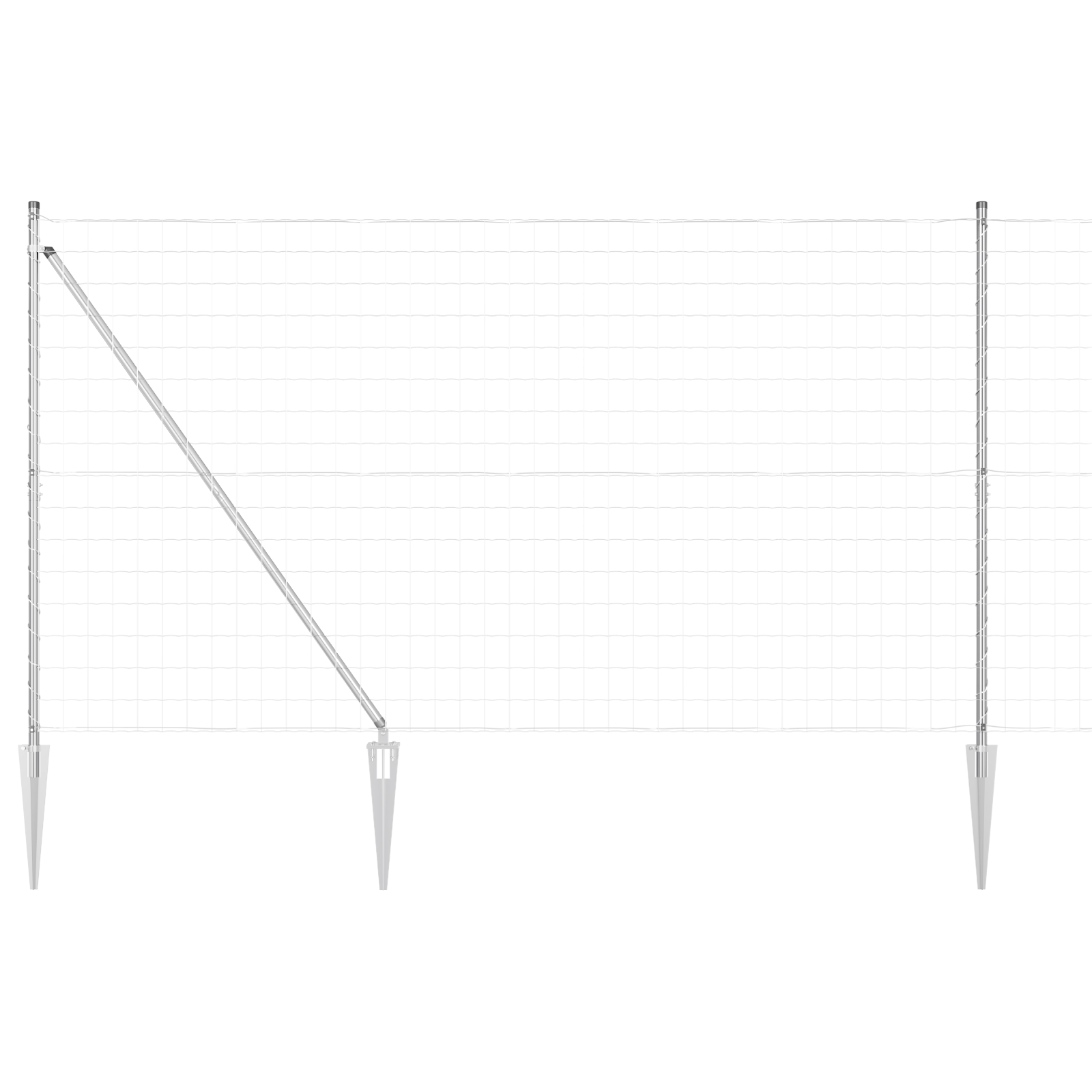 Euro Fence with 7 Spike Posts 1.6x10 m Galvanised Steel - Image 2