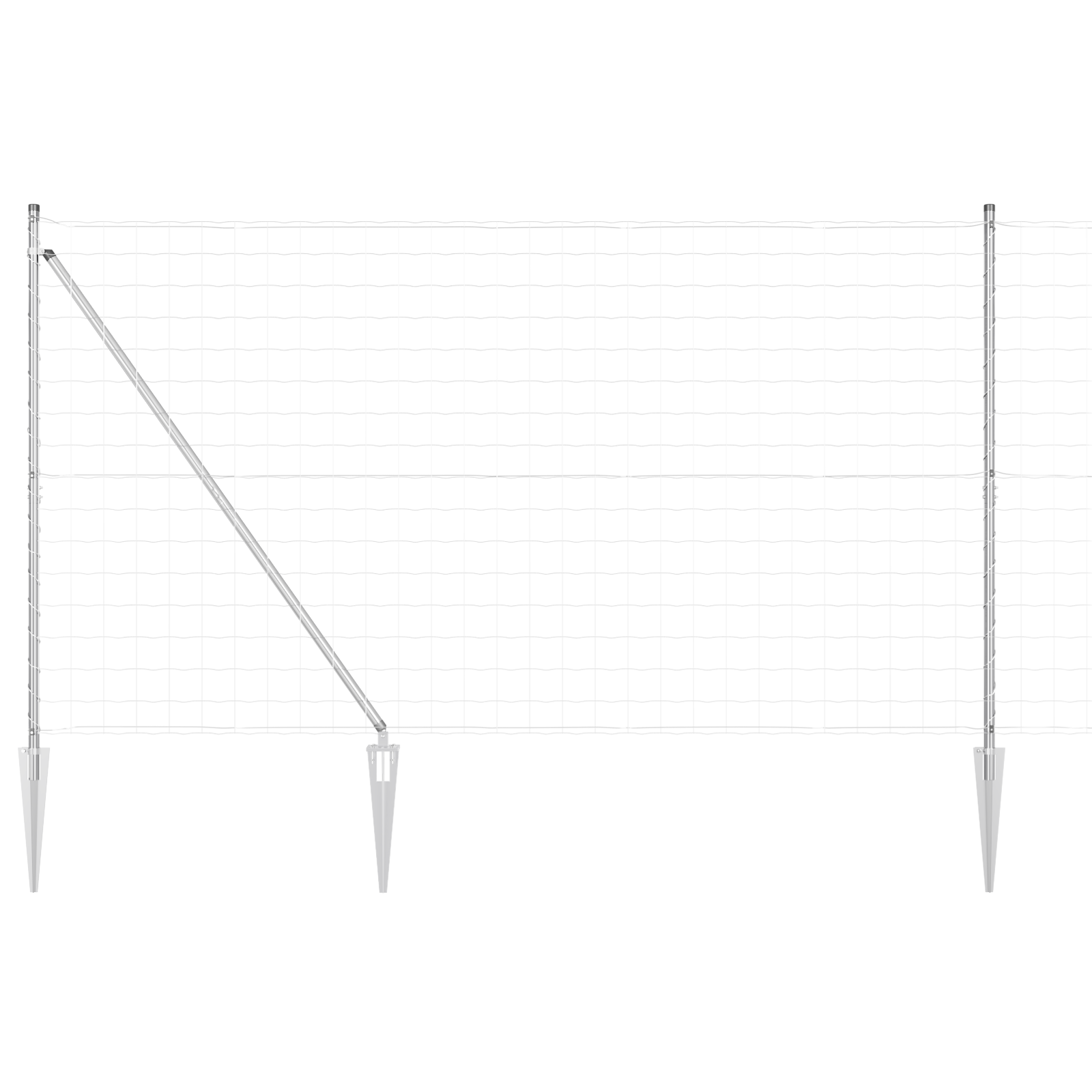 Euro Fence with 7 Spike Posts 1.5x10 m Galvanised Steel - Image 2