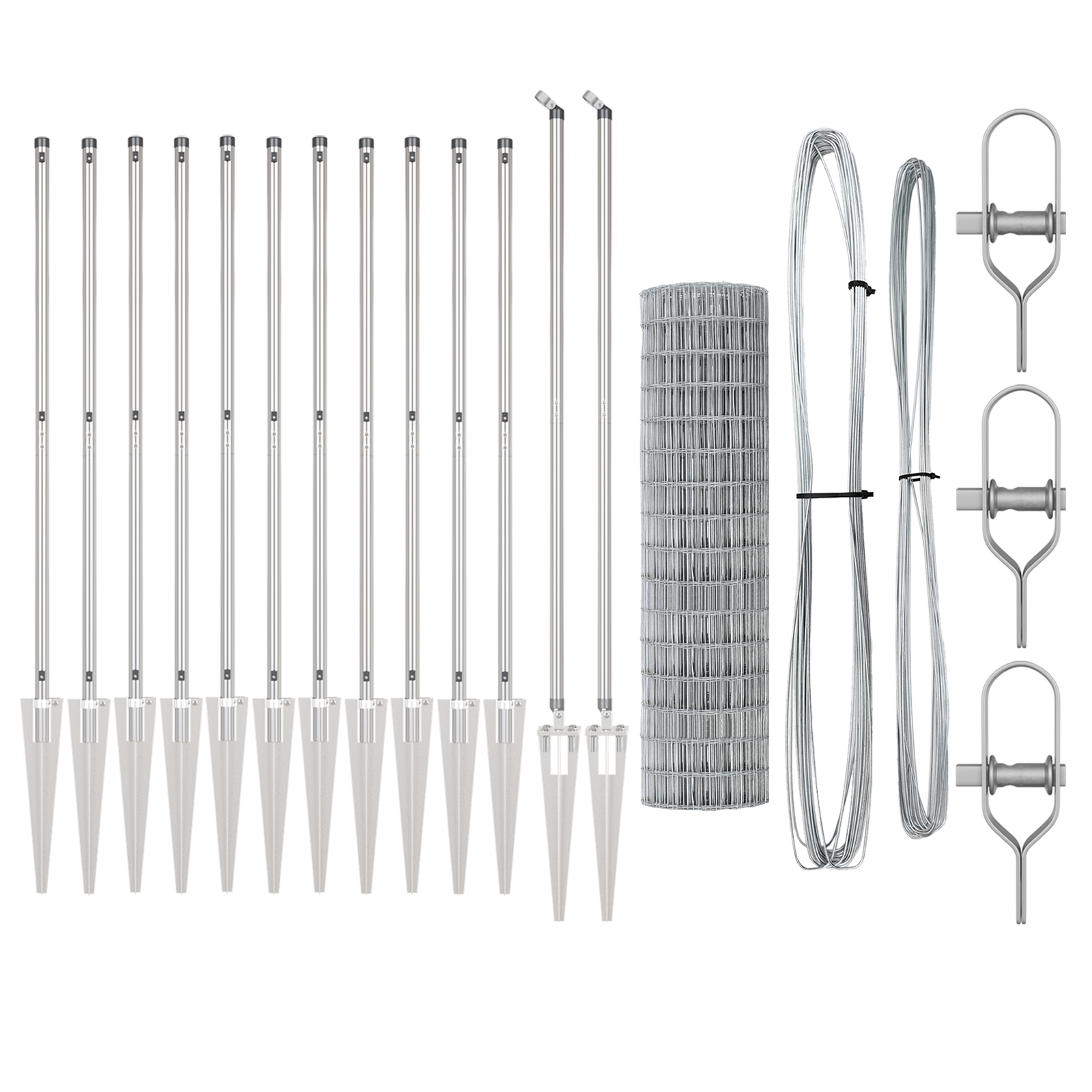 Euro Fence with 13 Spike Posts 1.2x25 m Galvanised Steel - Image 4