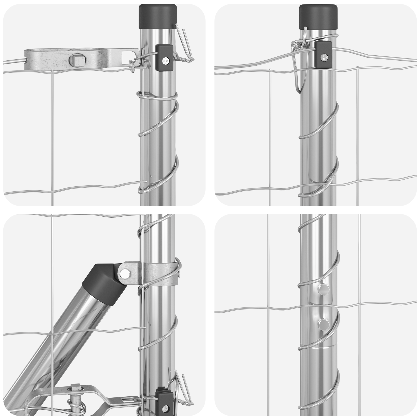 Euro Fence with 13 Spike Posts 1.2x25 m Galvanised Steel - Image 7