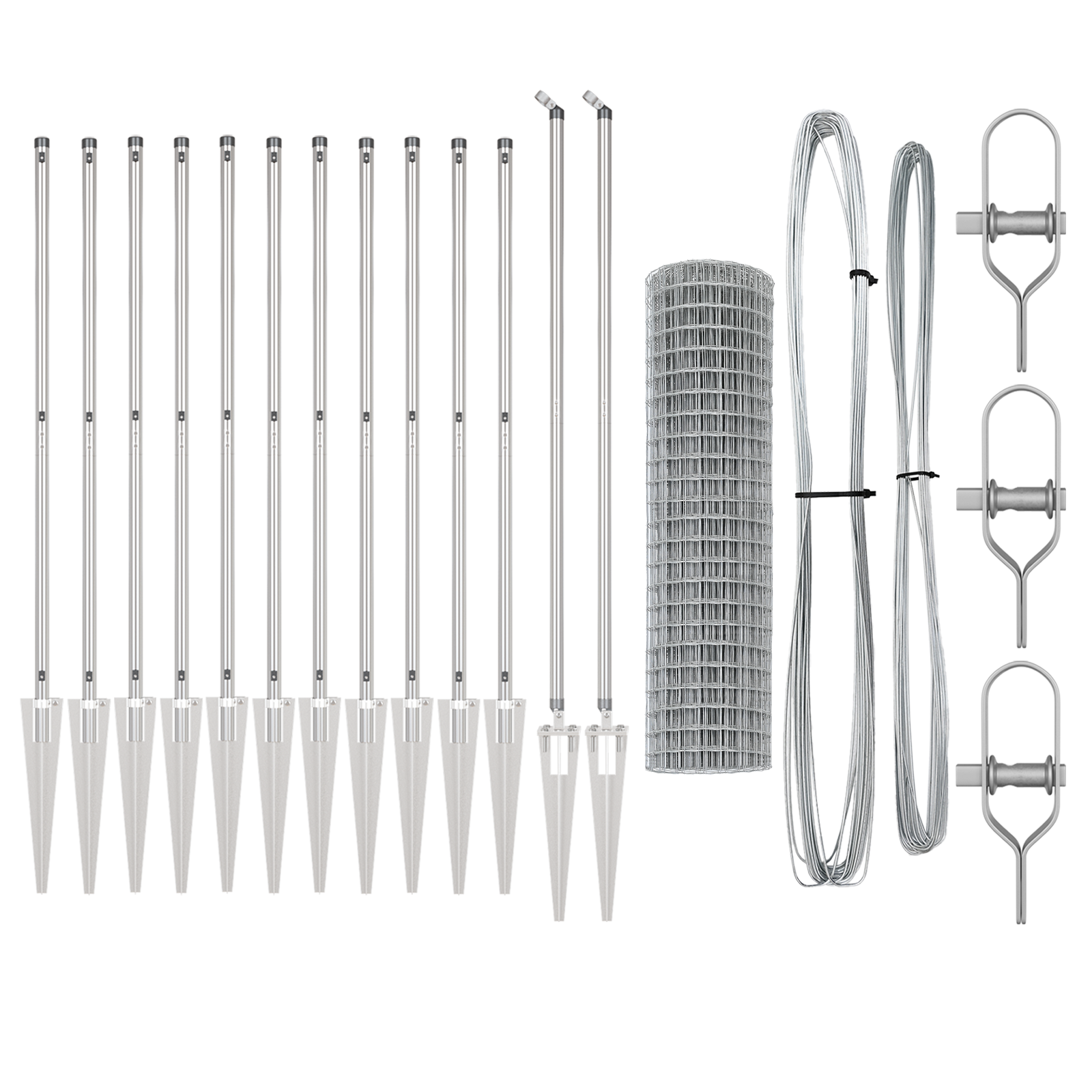 Euro Fence with 13 Spike Posts 1.2x25 m Galvanised Steel - Image 4