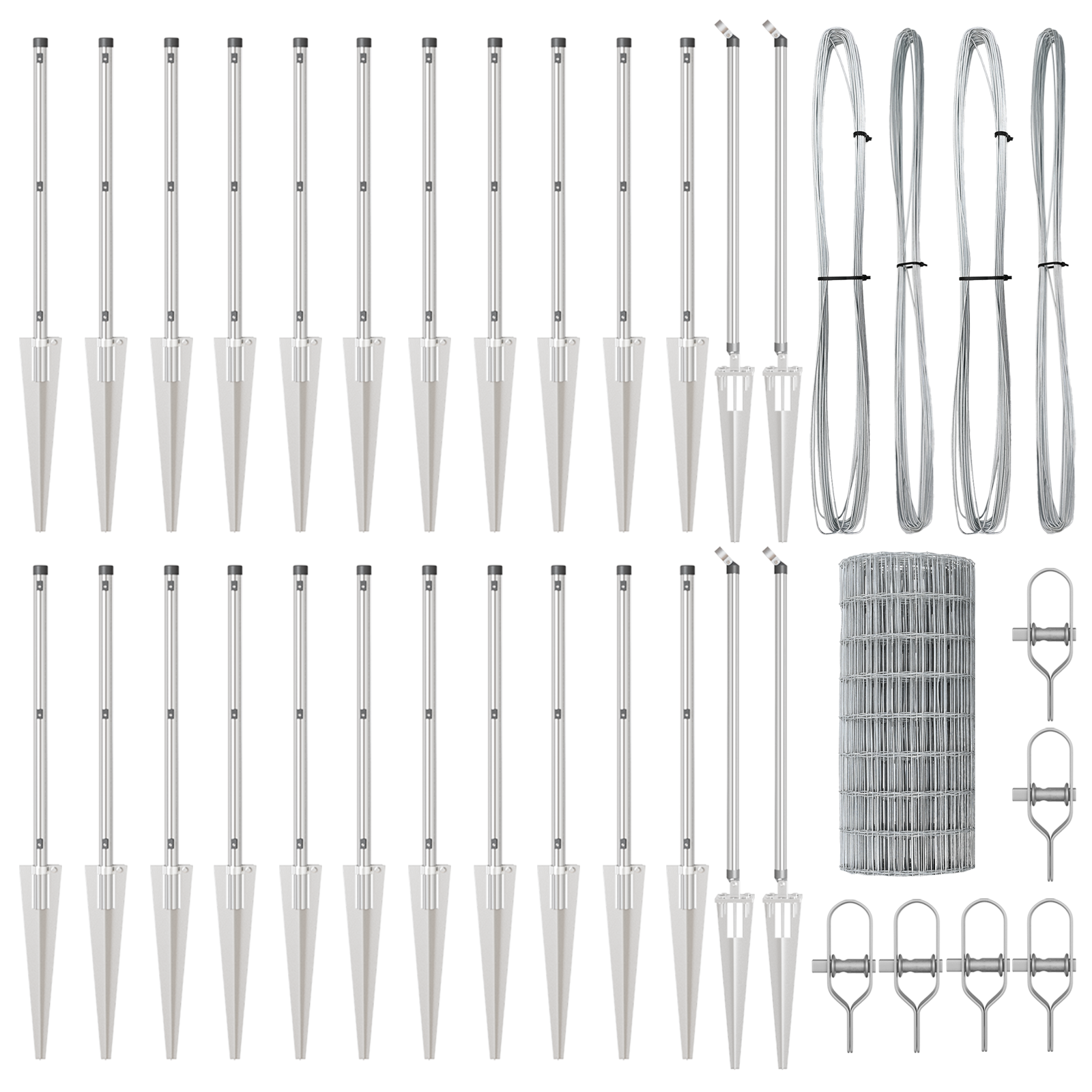 Euro Fence with 13 Spike Posts 0.6x50 m Galvanised Steel - Image 5