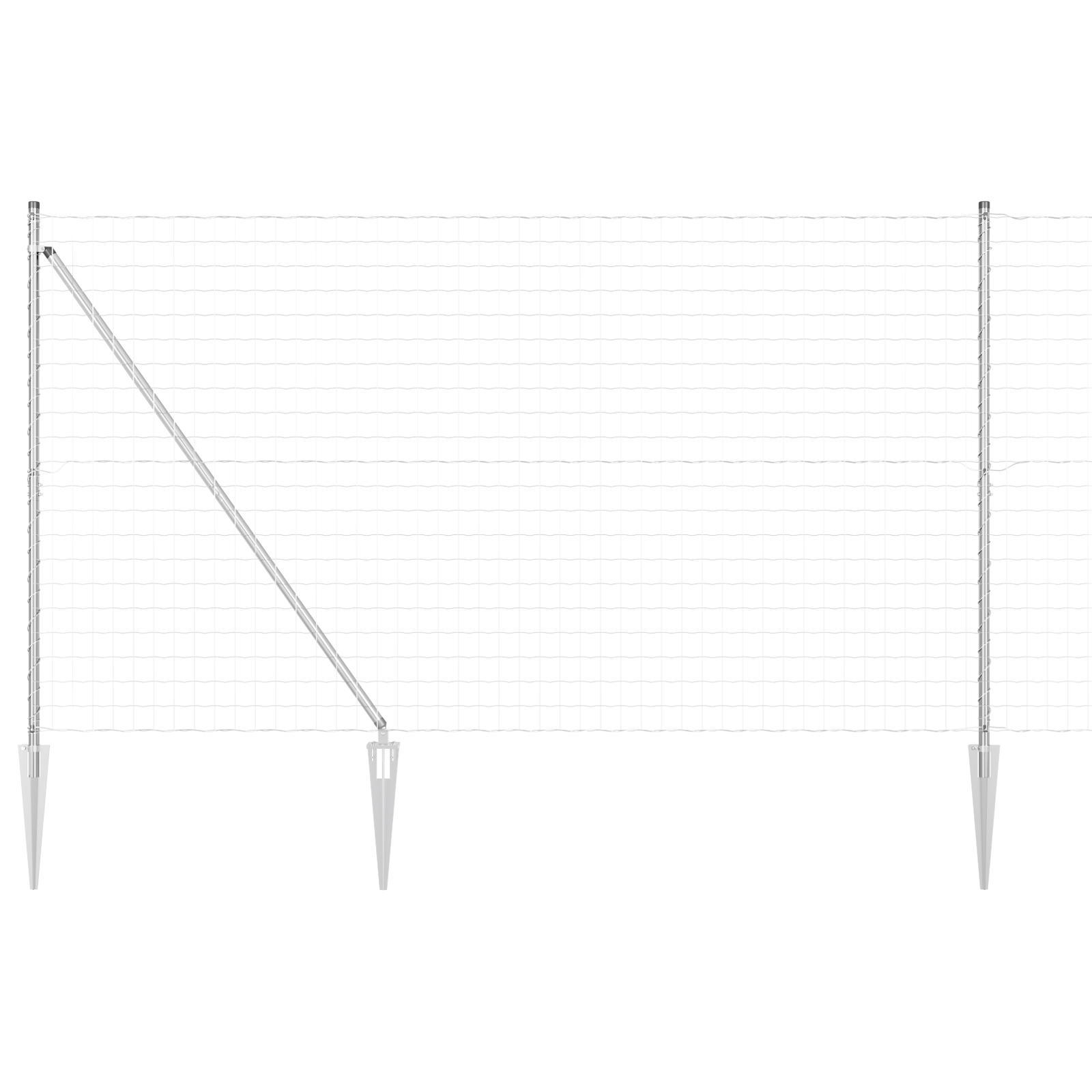 Euro Fence with 7 Spike Posts 1.6x10 m Galvanised Steel - Image 2