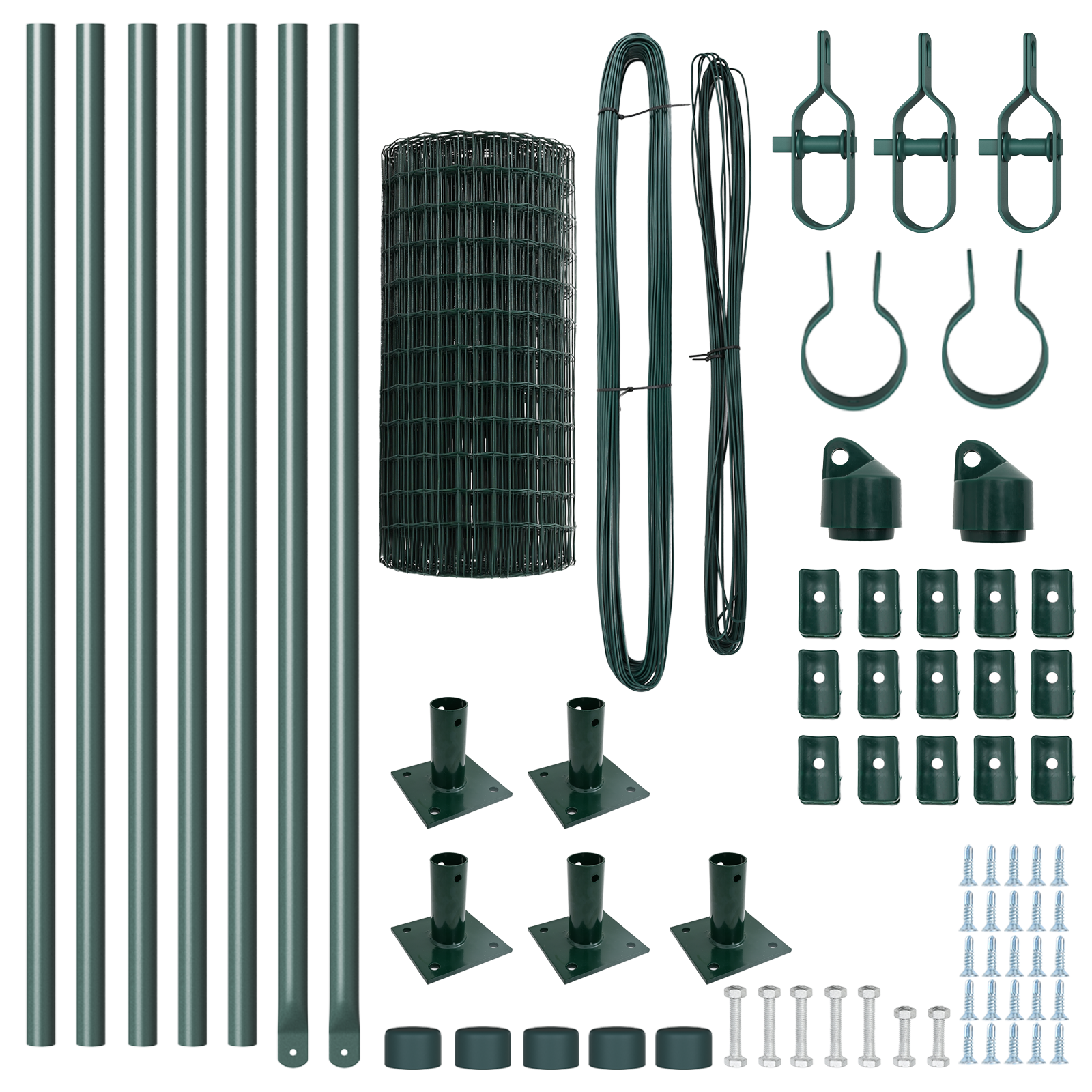 Euro Fence with 7 Flanged Posts 0.4x10 m Galvanised Steel - Image 5