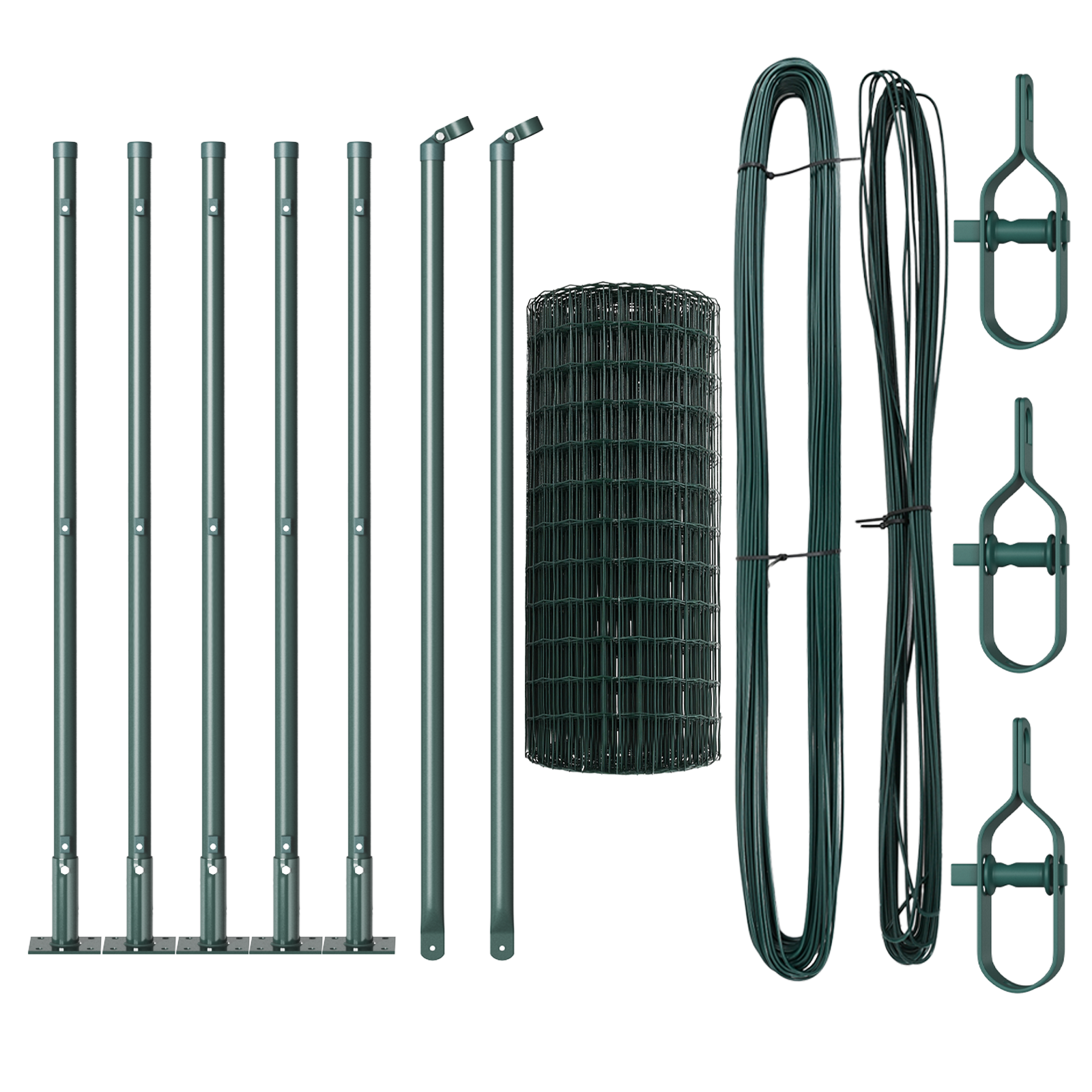 Euro Fence with 7 Flanged Posts 0.6x10 m Galvanised Steel - Image 4