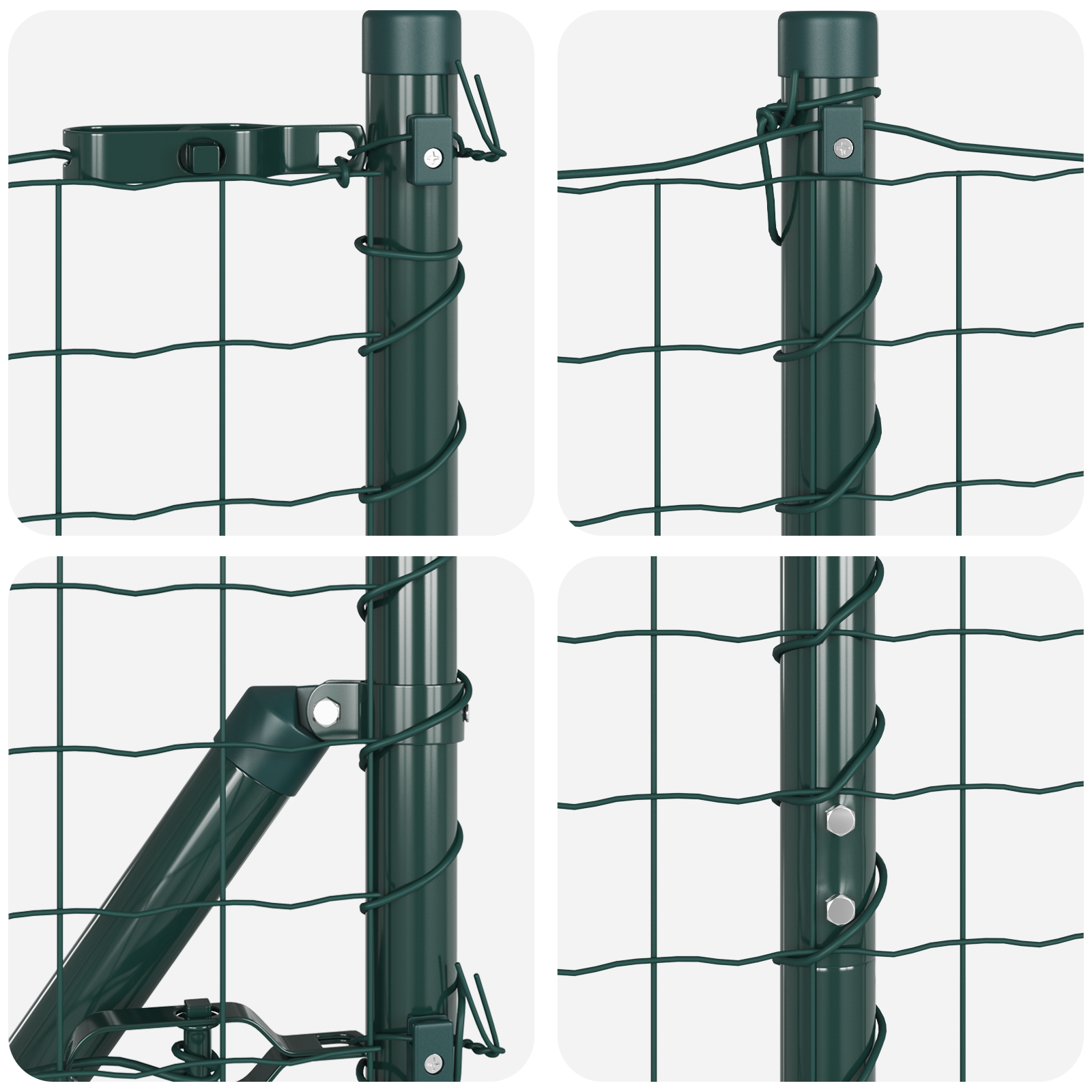 Euro Fence with 7 Flanged Posts 1.6x10 m Galvanised Steel - Image 7