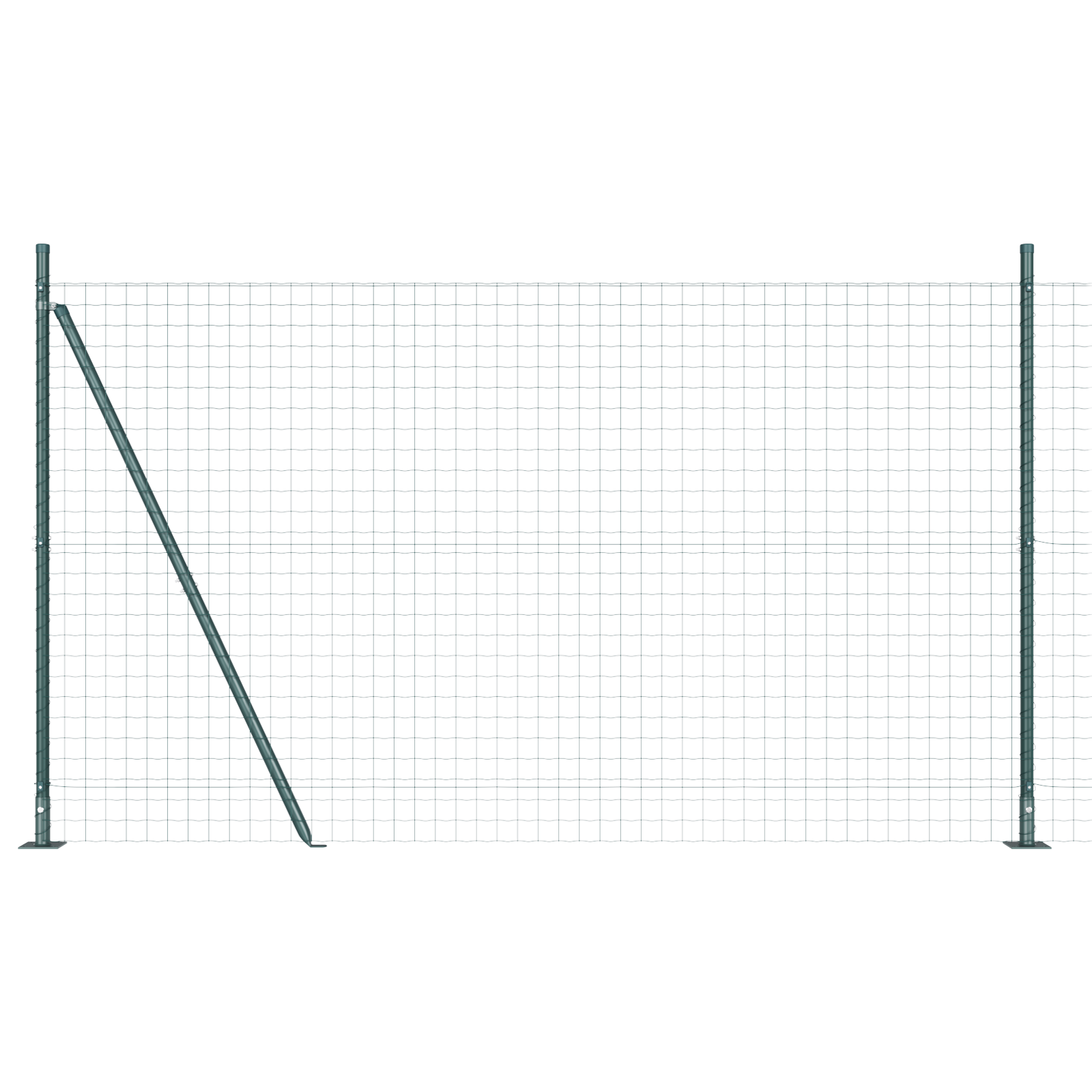 Euro Fence with 7 Flanged Posts 1.6x10 m Galvanised Steel - Image 2
