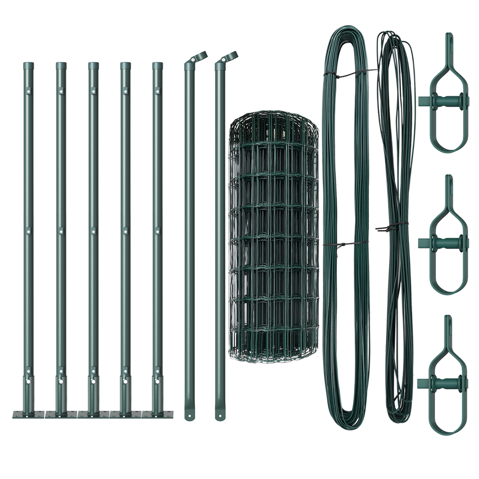Euro Fence with 7 Flanged Posts 0.6x10 m Galvanised Steel - Image 4