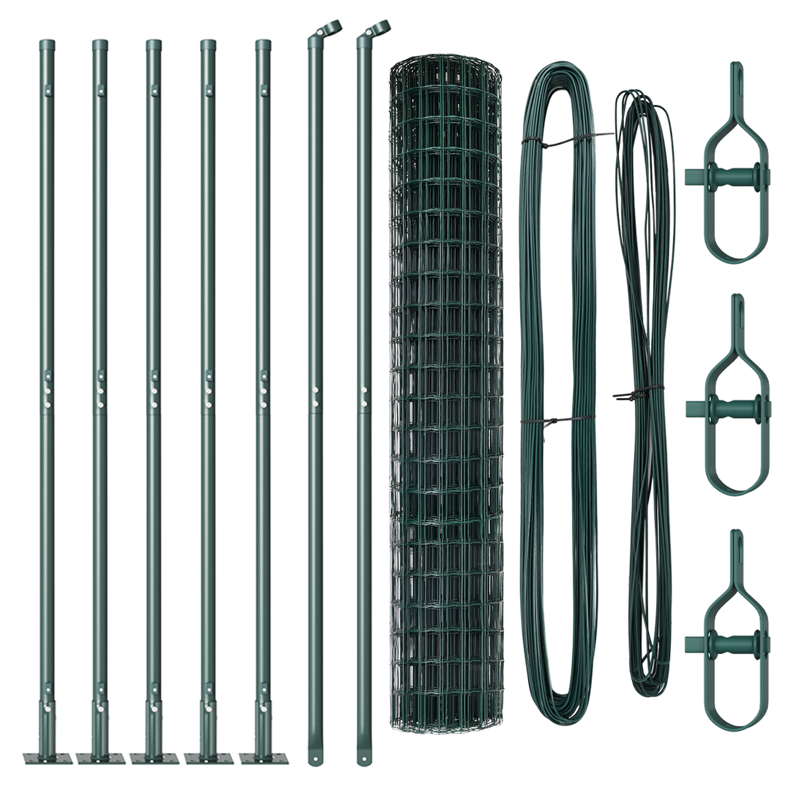 Euro Fence with 7 Flanged Posts 1.6x10 m Galvanised Steel - Image 4