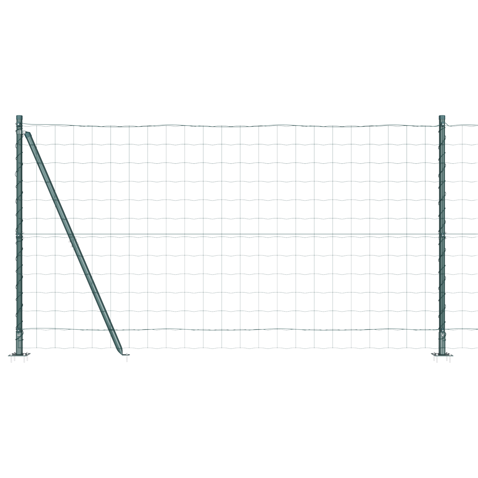Euro Fence Set of 2 Green Metal 10 x 1.2 m Durable Euro Fence - Image 2