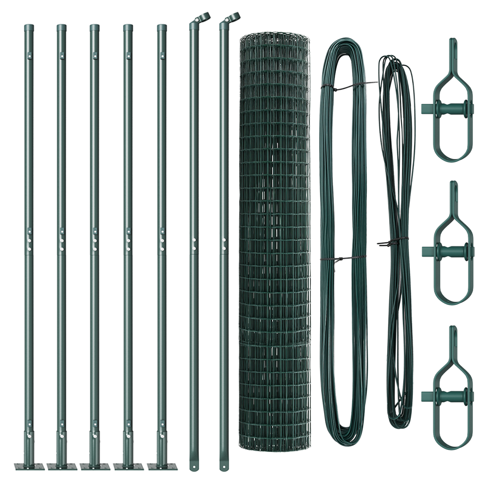 Euro Fence with 7 Flanged Posts 1.6x10 m Galvanised Steel - Image 4