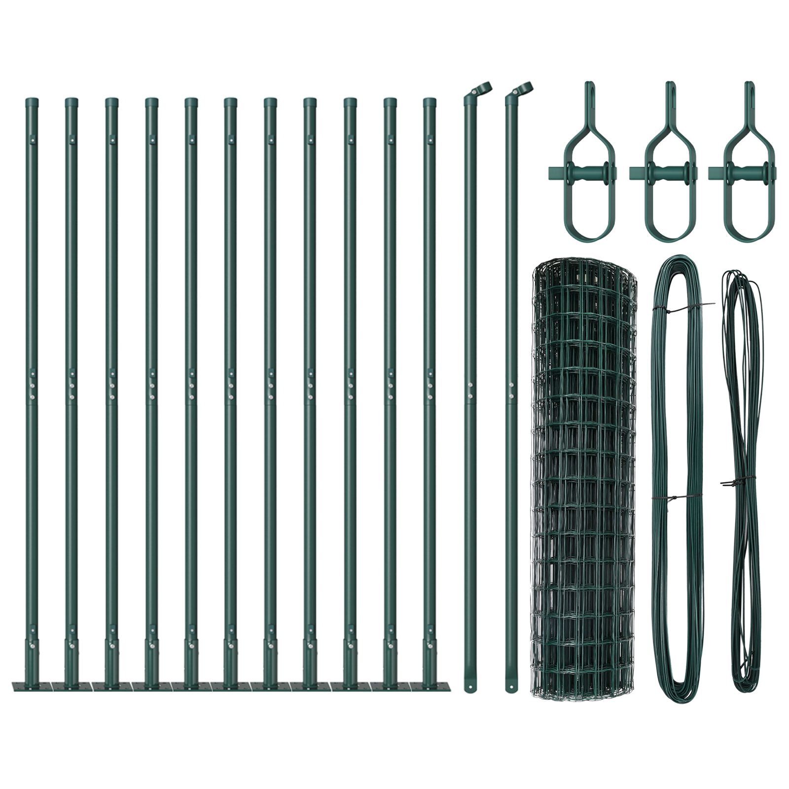 Euro Fence with 13 Flanged Posts 1x25 m Galvanised Steel - Image 4