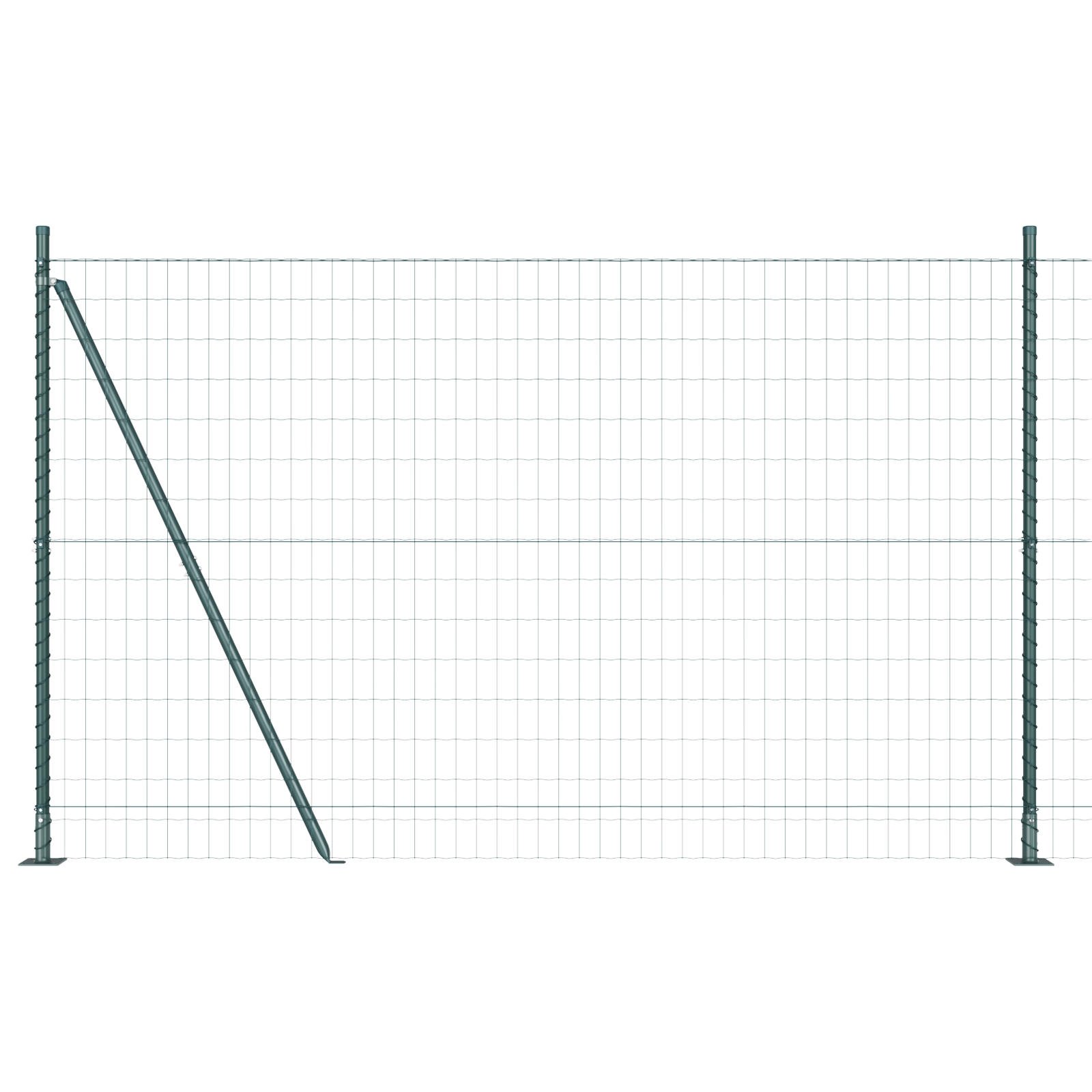 Euro Fence with 13 Flanged Posts 1.2x25 m Galvanised Steel - Image 2