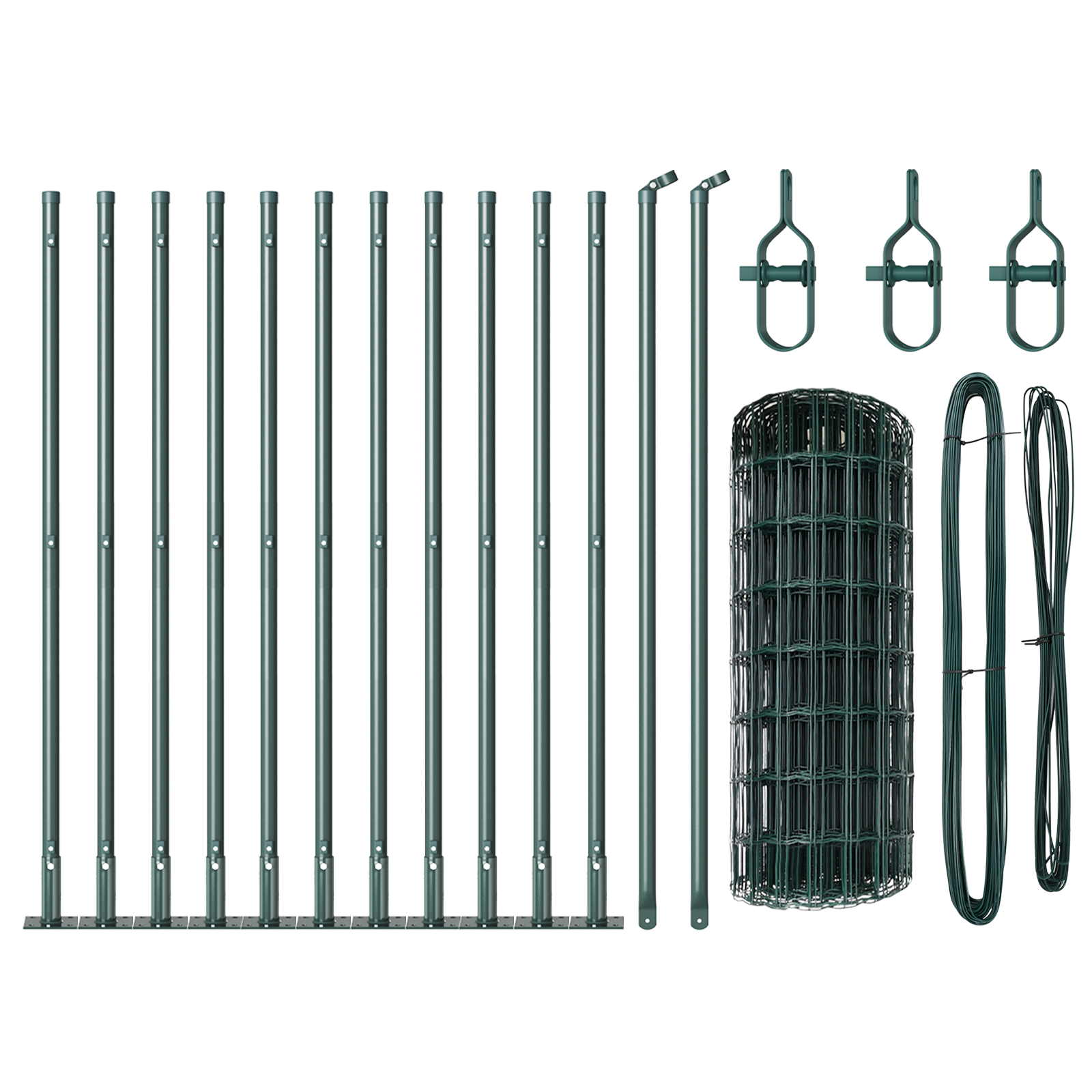 Euro Fence with 13 Flanged Posts 0.4x25 m Galvanised Steel - Image 4