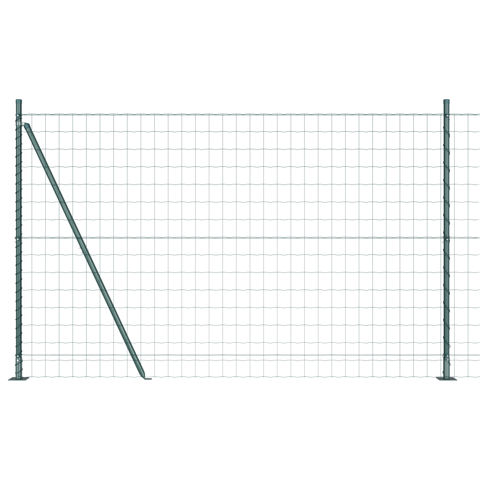 Euro Fence with 13 Flanged Posts 1.2x25 m Galvanised Steel - Image 2