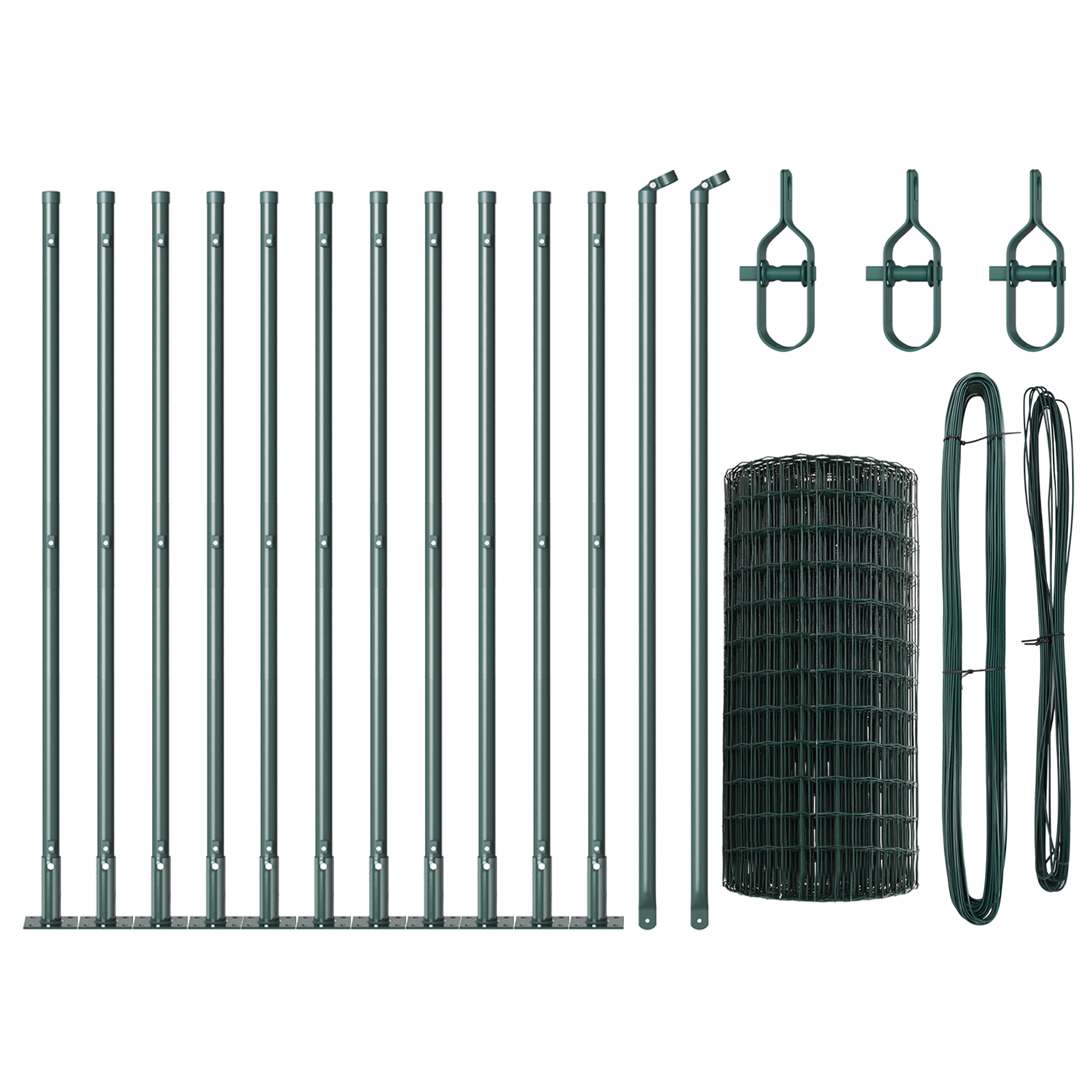 Euro Fence with 13 Flanged Posts 0.4x25 m Galvanised Steel - Image 4