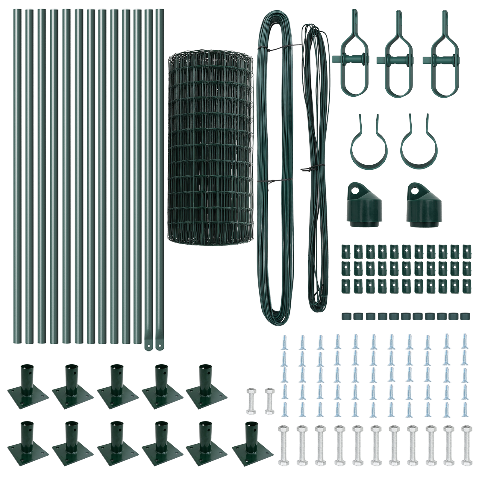 Euro Fence with 13 Flanged Posts 0.4x25 m Galvanised Steel - Image 5