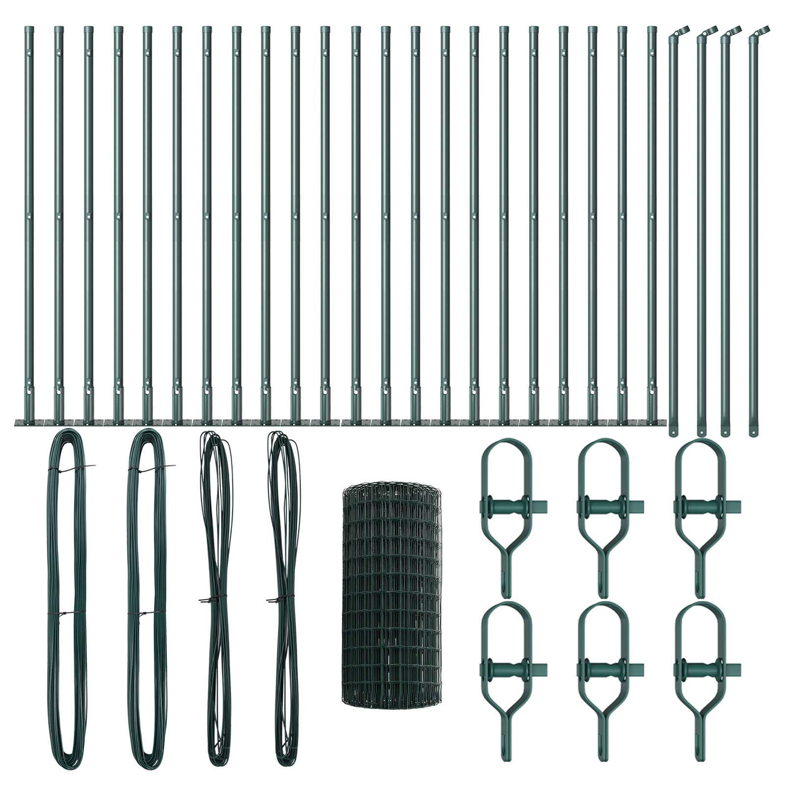 Euro Fence with 13 Flanged Posts 0.4x50 m Galvanised Steel - Image 4