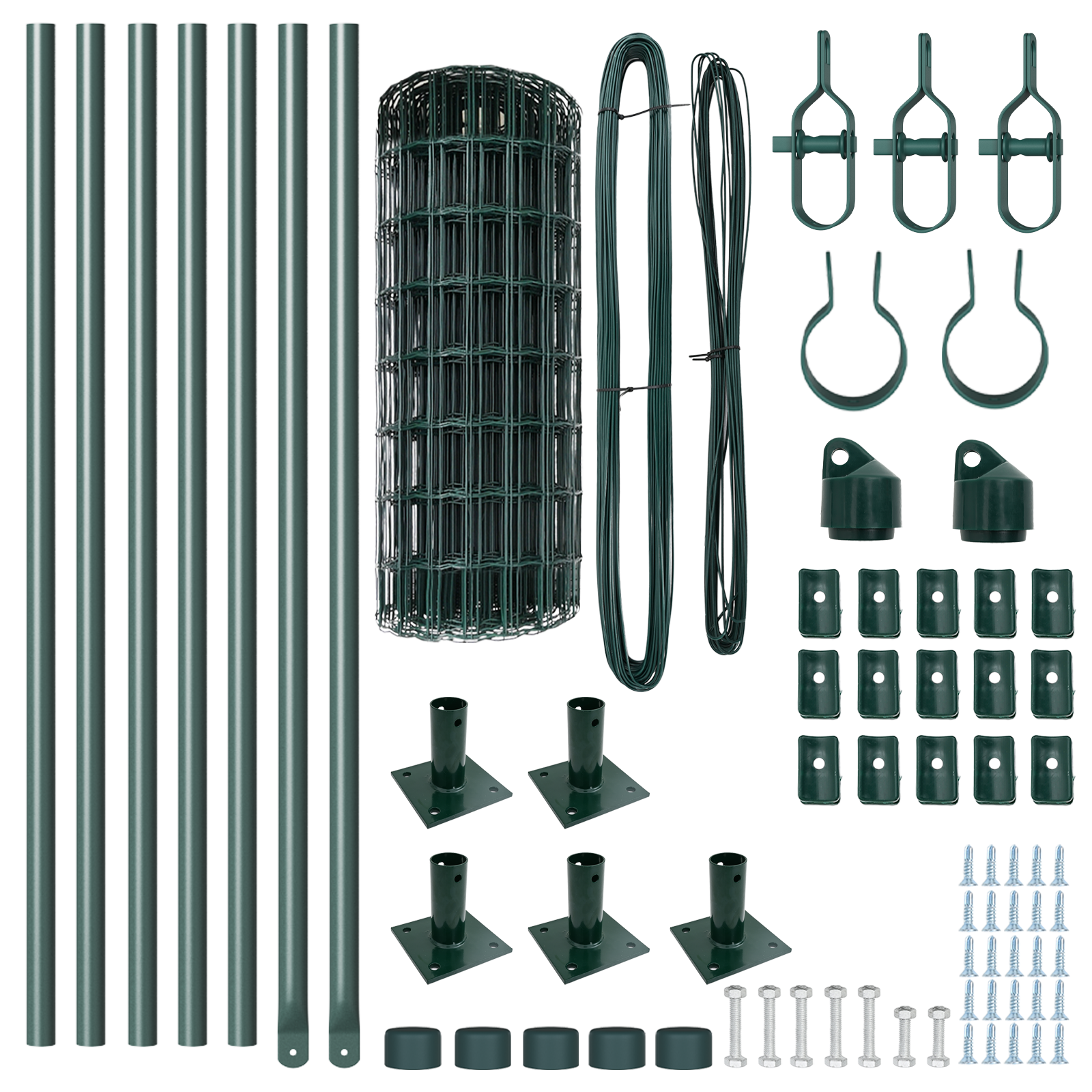 Euro Fence with 7 Flanged Posts 0.6x10 m Galvanised Steel - Image 5