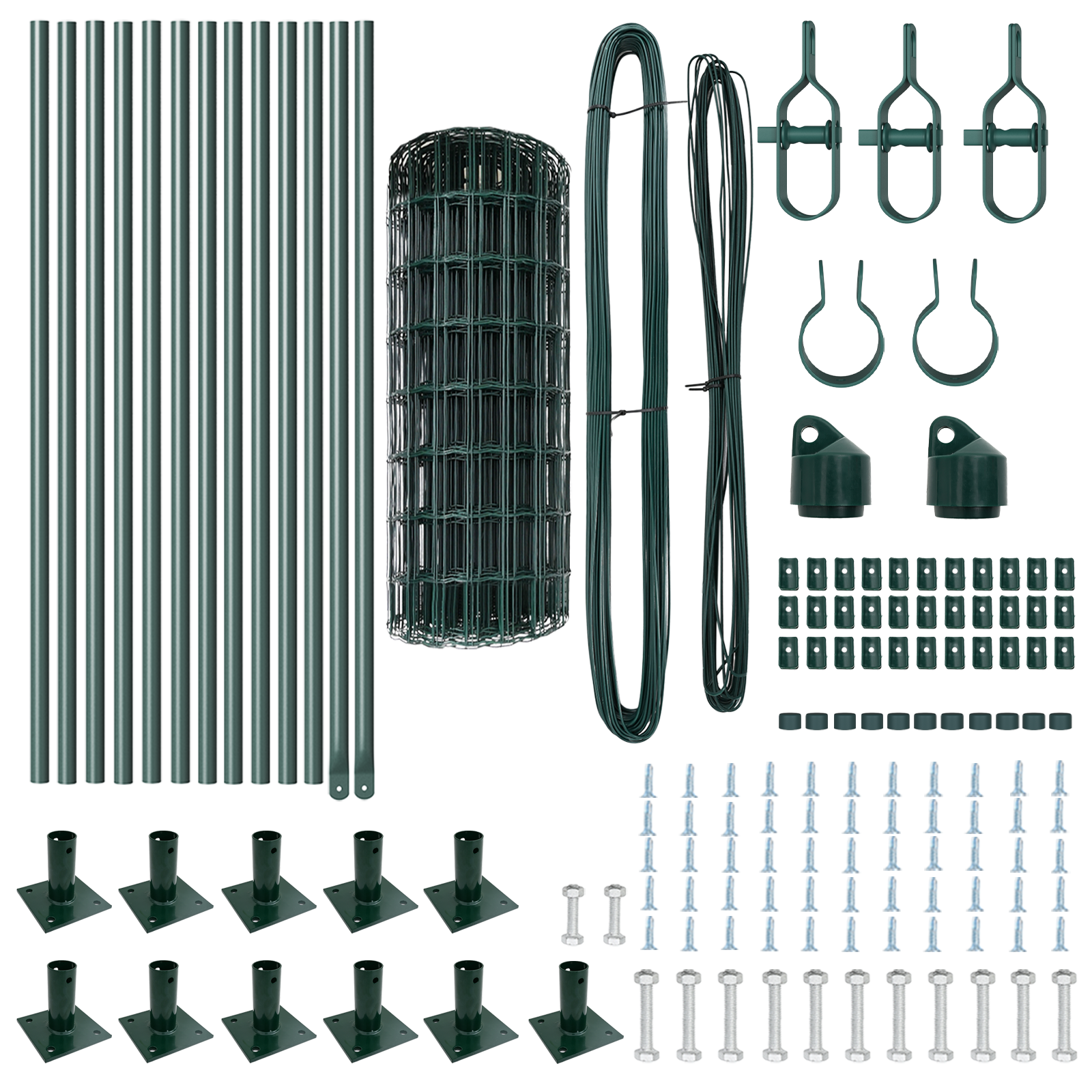 Euro Fence with 13 Flanged Posts 0.4x25 m Galvanised Steel - Image 5