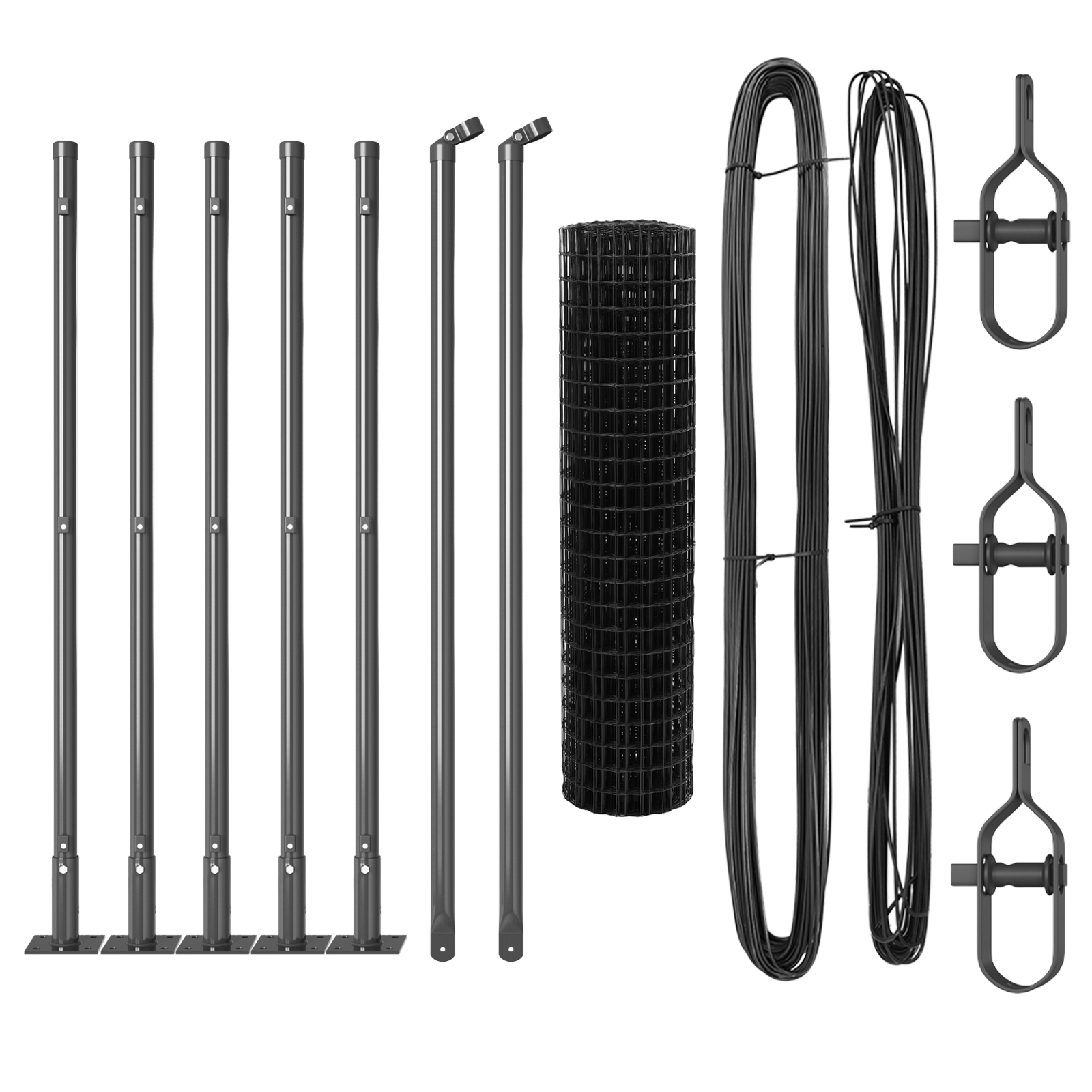 Euro Fence with 7 Flanged Posts 0.4x10 m Galvanised Steel - Image 4