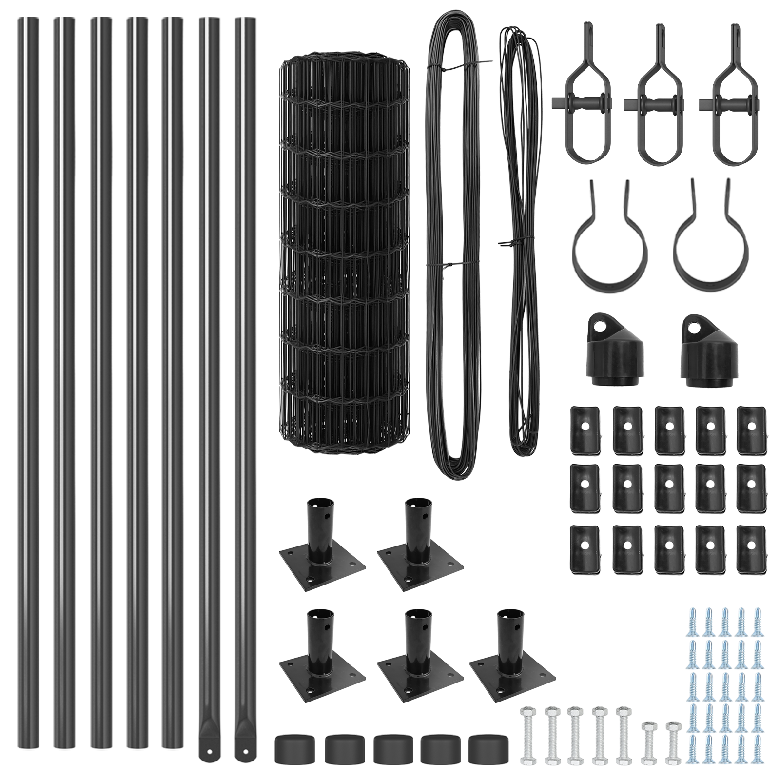 Euro Fence with 7 Flanged Posts 0.6x10 m Galvanised Steel - Image 5