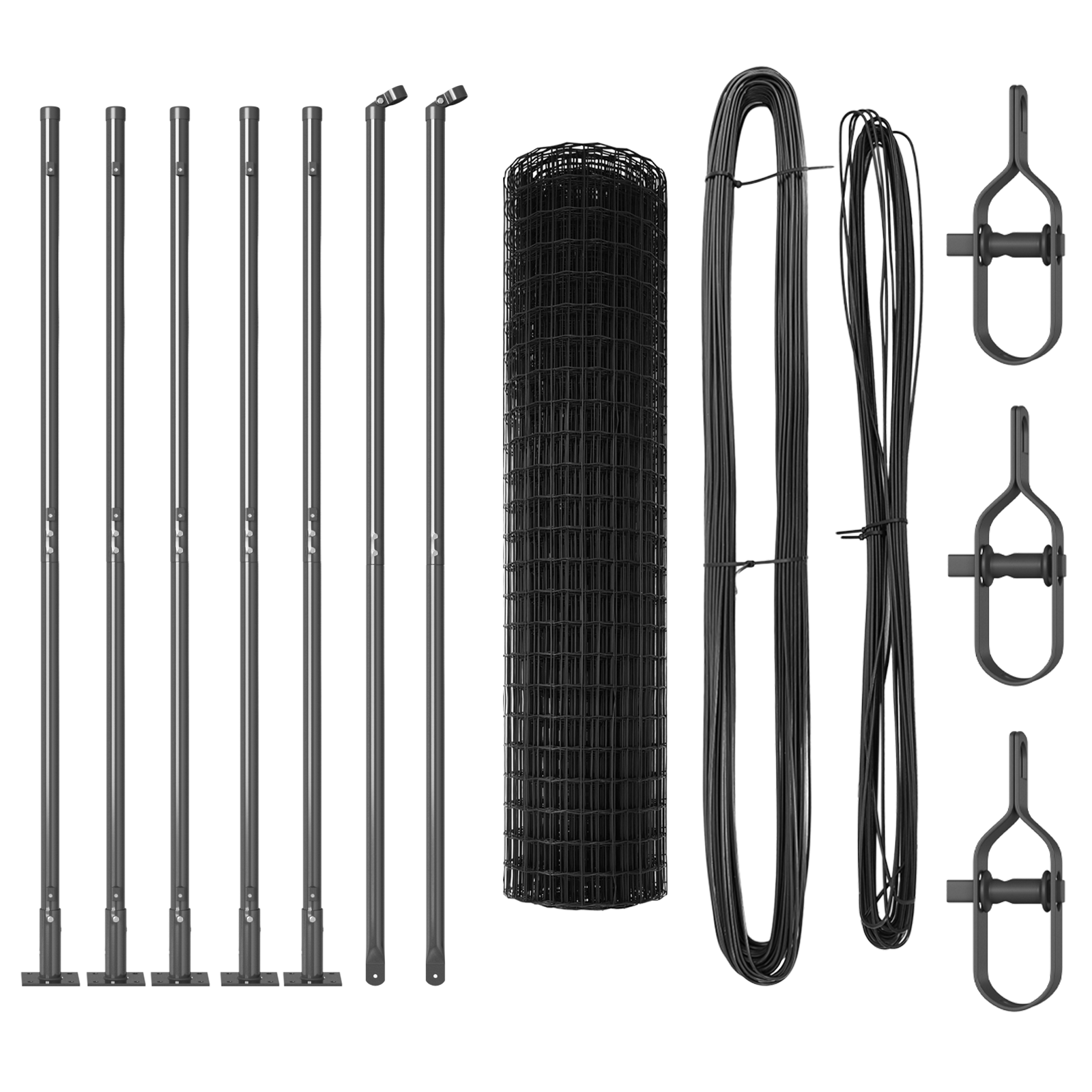 Euro Fence with 7 Flanged Posts 1x10 m Galvanised Steel - Image 4