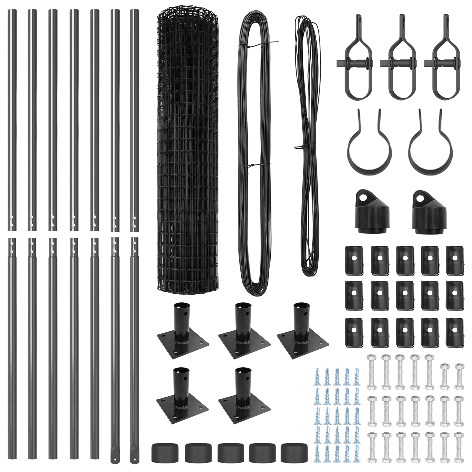 Euro Fence with 7 Flanged Posts 1x10 m Galvanised Steel - Image 5