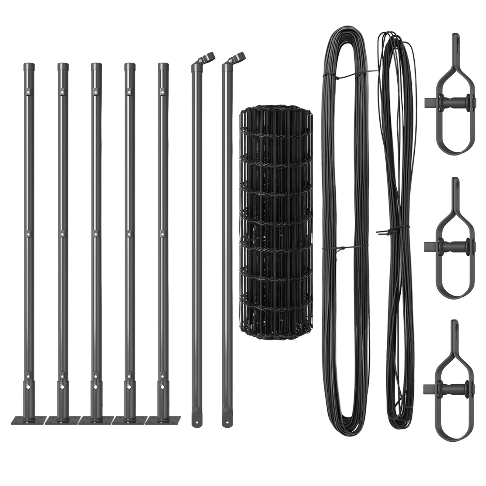 Euro Fence with 7 Flanged Posts 0.6x10 m Galvanised Steel - Image 4