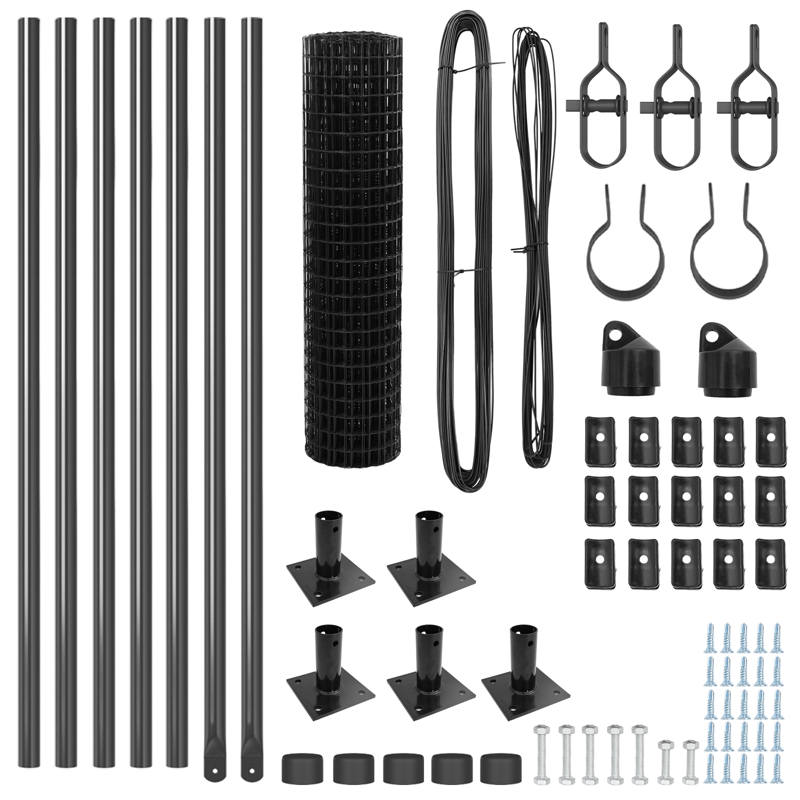 Euro Fence with 7 Flanged Posts 0.4x10 m Galvanised Steel - Image 5