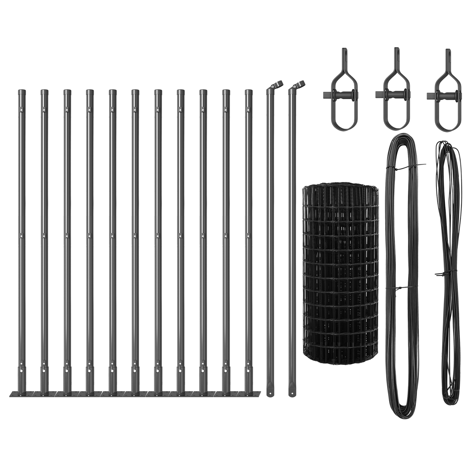 Euro Fence with 13 Flanged Posts 0.4x25 m Galvanised Steel - Image 4