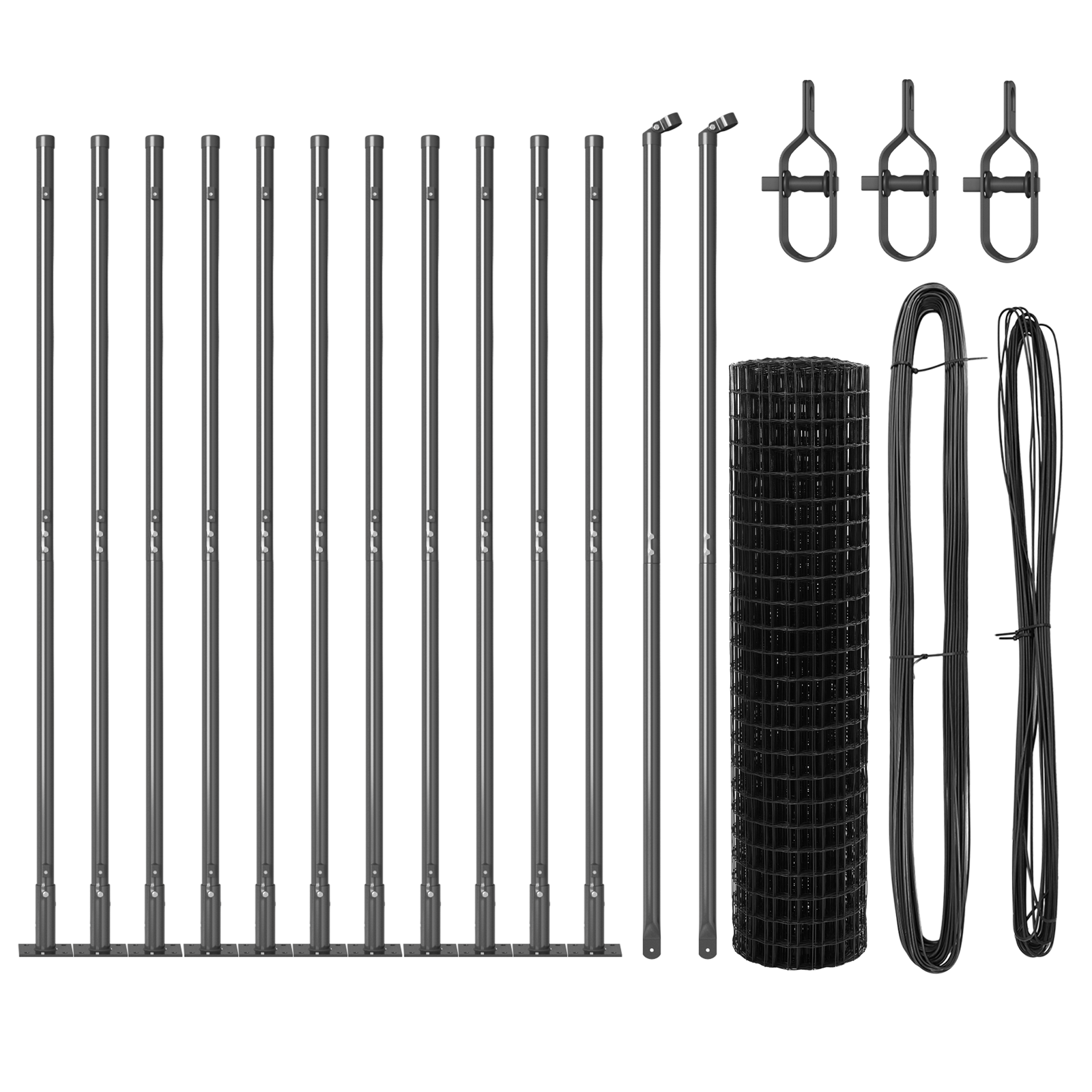 Euro Fence with 13 Flanged Posts 1x25 m Galvanised Steel - Image 4