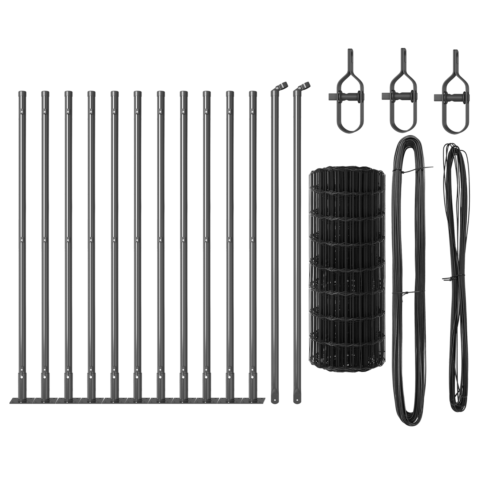 Euro Fence with 13 Flanged Posts 0.4x25 m Galvanised Steel - Image 4