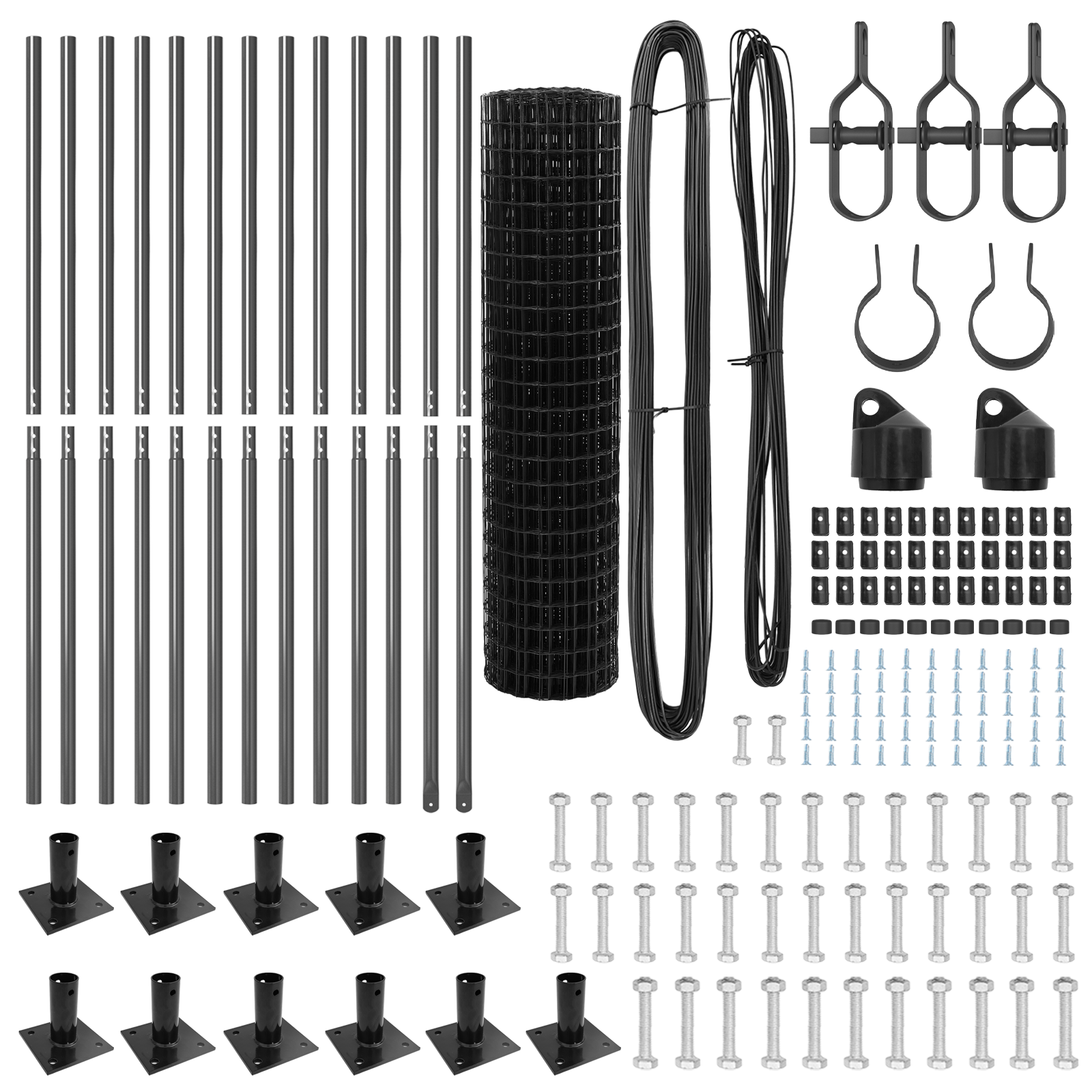 Euro Fence Set of 2 Grey Metal Large Durable Euro Fence - Image 5