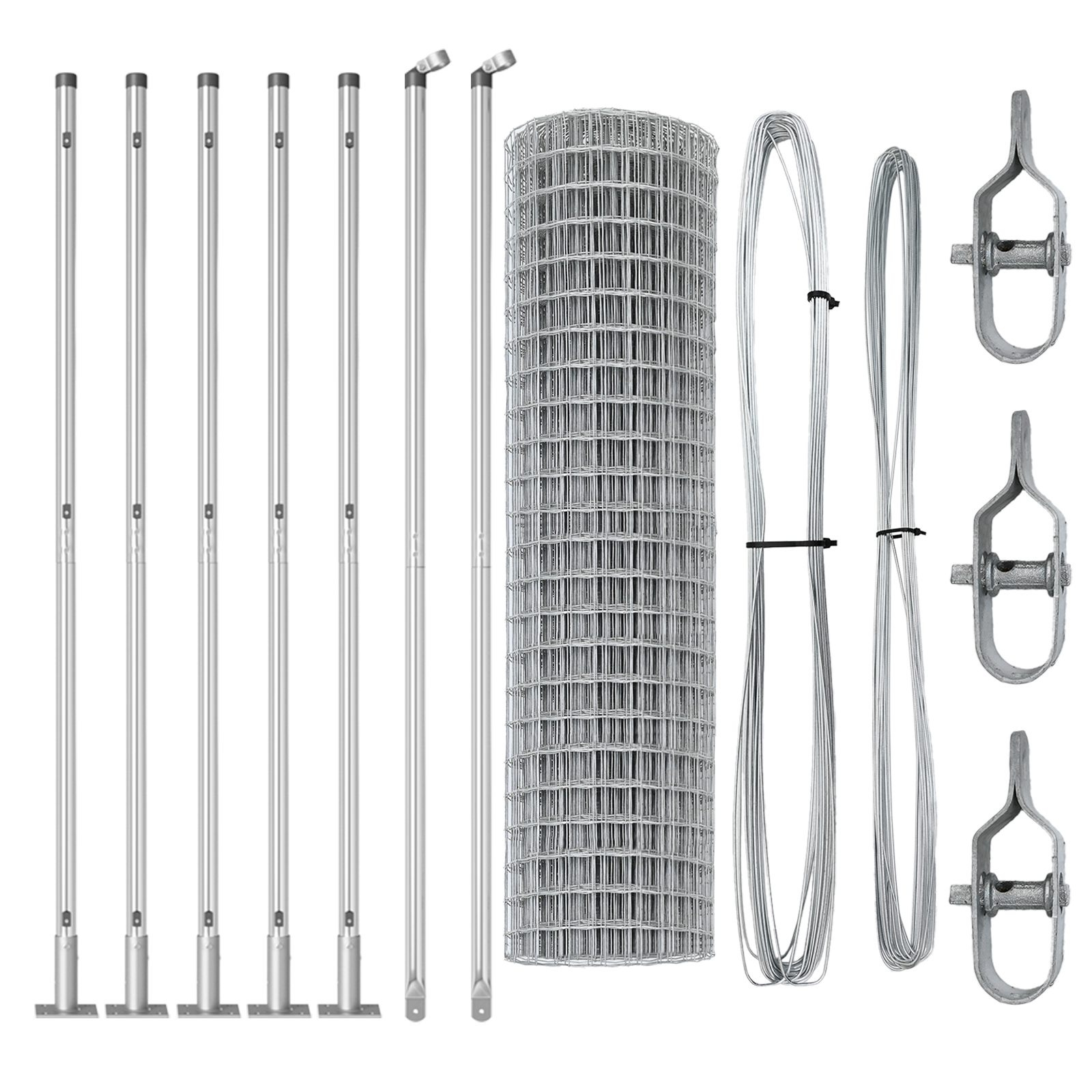 Euro Fence with 7 Flanged Posts 0.8x10 m Galvanised Steel - Image 4