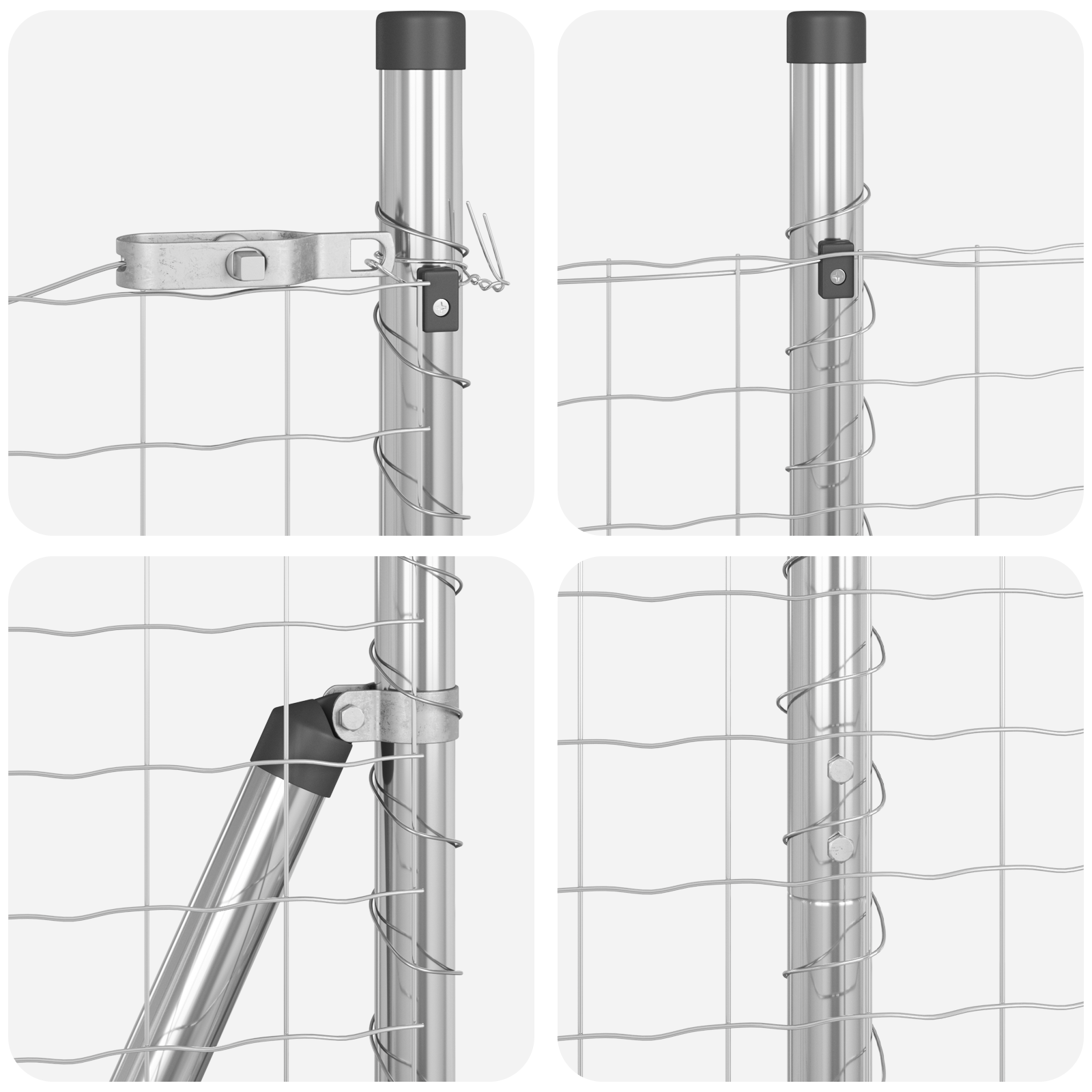 Euro Fence with 7 Flanged Posts 1.4x10 m Galvanised Steel - Image 7