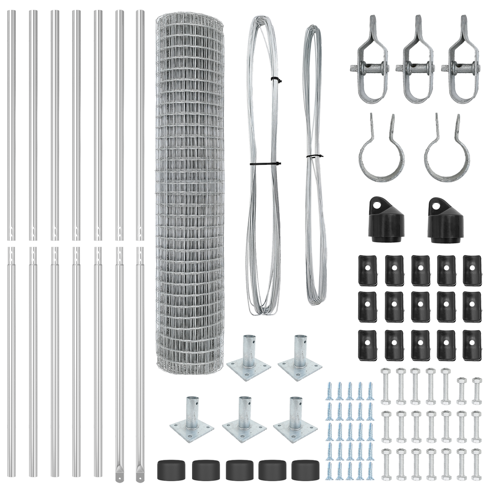 Euro Fence with 7 Flanged Posts 1.5x10 m Galvanised Steel - Image 5