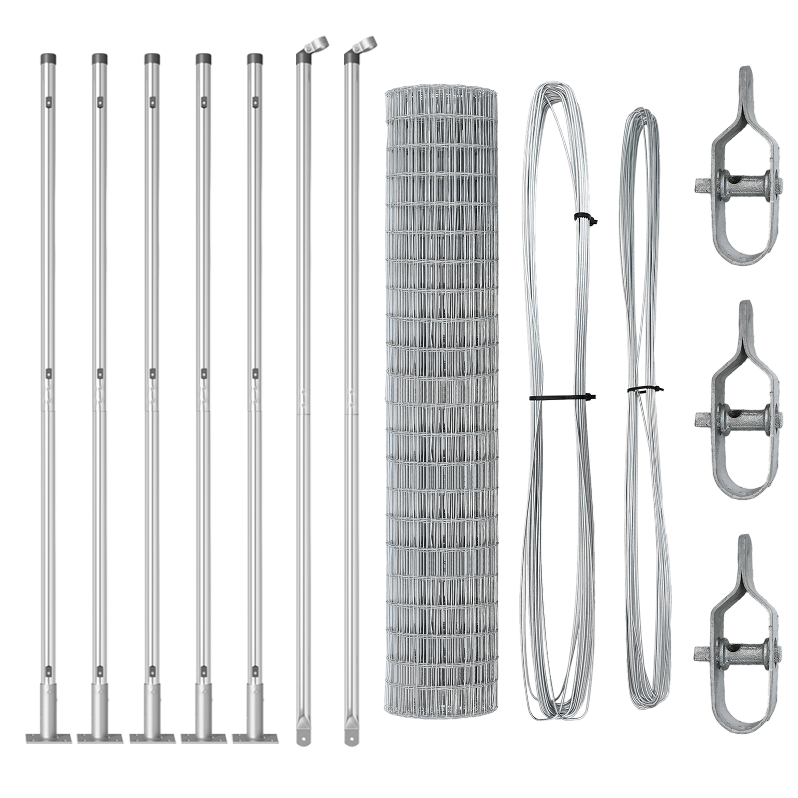 Euro Fence with 7 Flanged Posts 1.6x10 m Galvanised Steel - Image 4