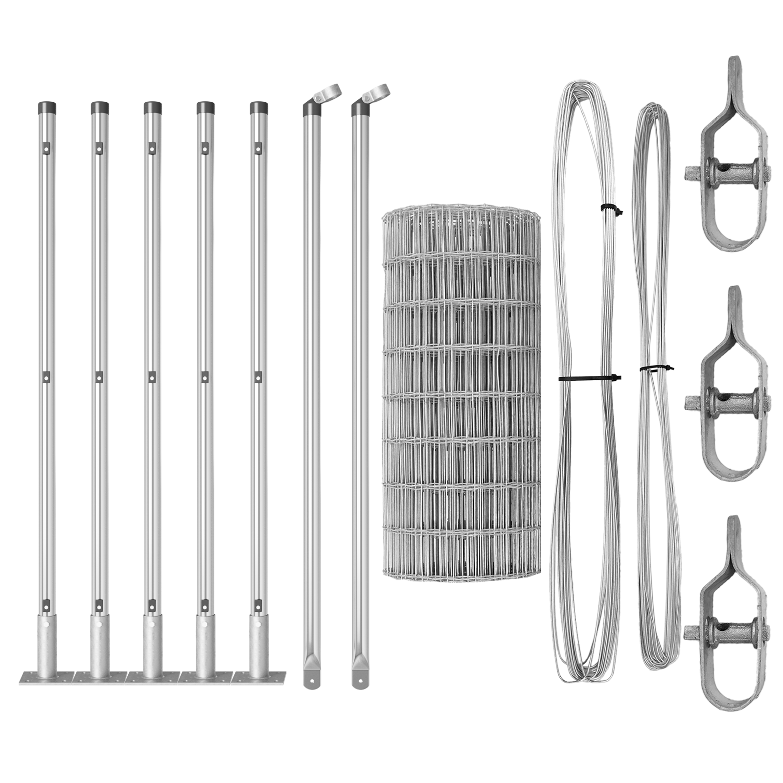 Euro Fence with 7 Flanged Posts 0.6x10 m Galvanised Steel - Image 4