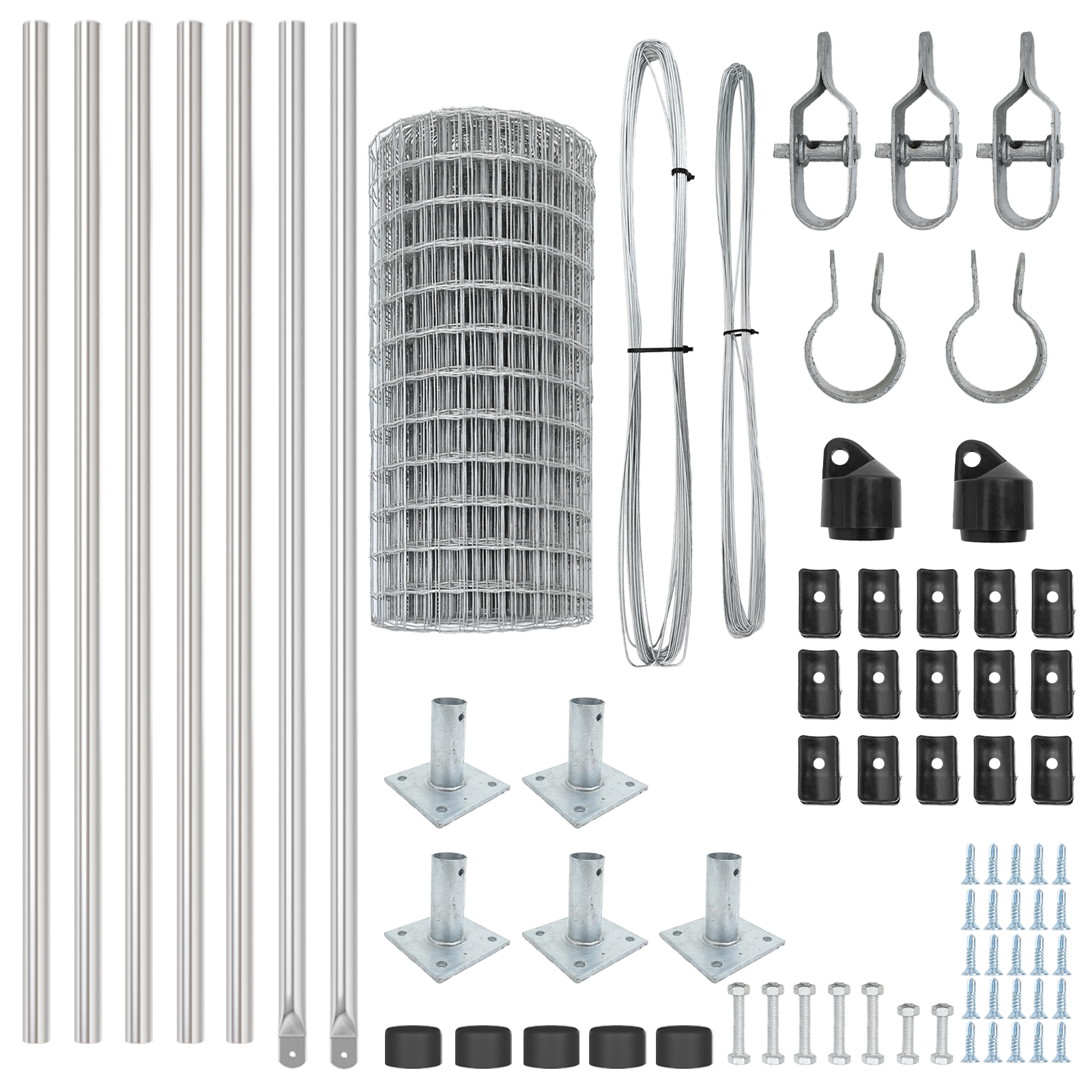 Euro Fence with 7 Flanged Posts 0.6x10 m Galvanised Steel - Image 5