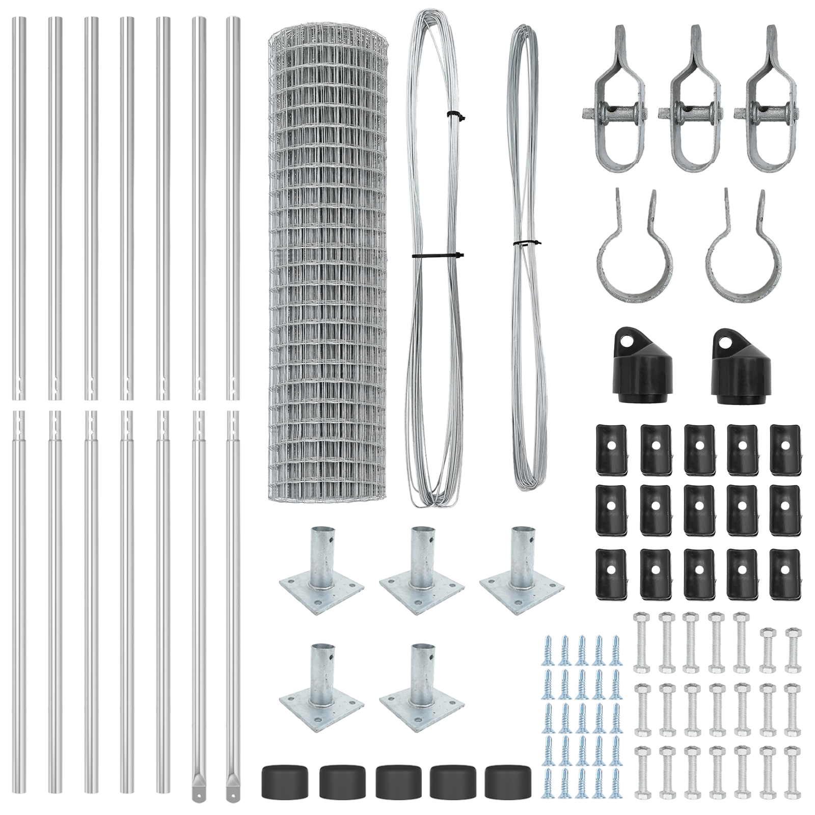 Euro Fence with 7 Flanged Posts 1x10 m Galvanised Steel - Image 6