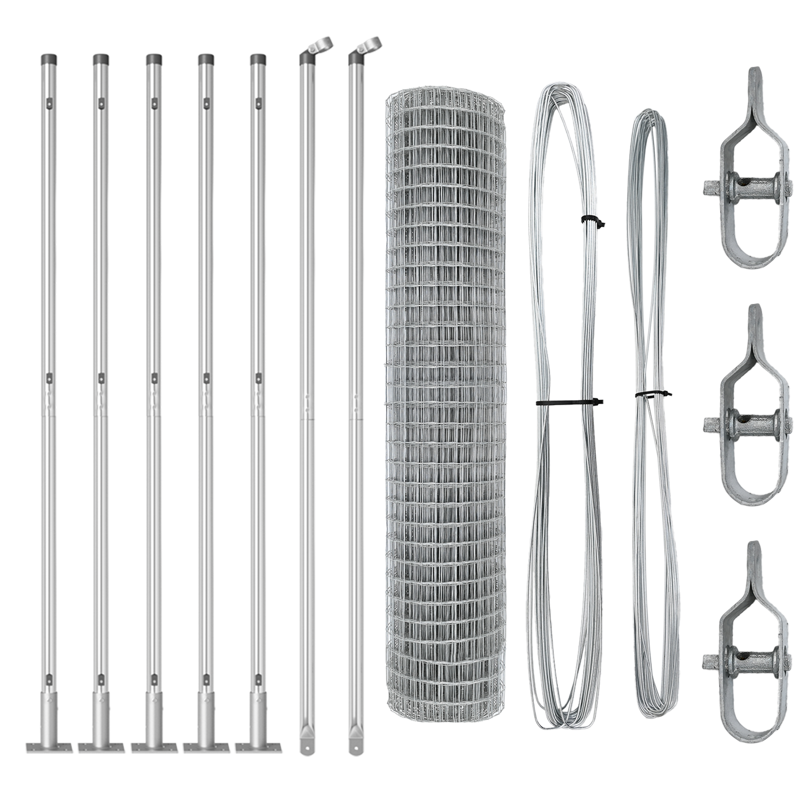 Euro Fence with 7 Flanged Posts 1.6x10 m Galvanised Steel - Image 4