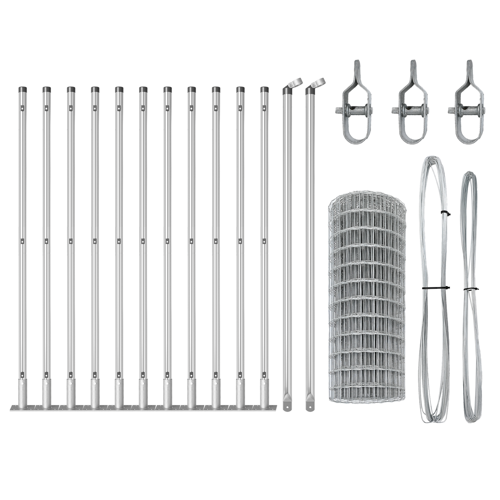 Euro Fence with 13 Flanged Posts 0.4x25 m Galvanised Steel - Image 4