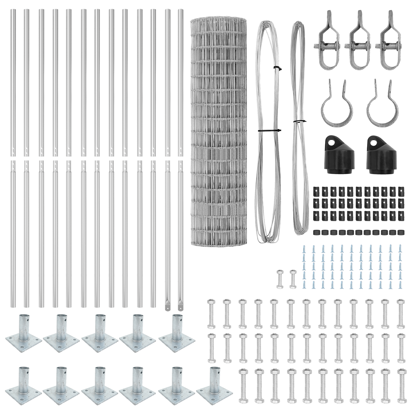 Euro Fence with 13 Flanged Posts 1x25 m Galvanised Steel - Image 5