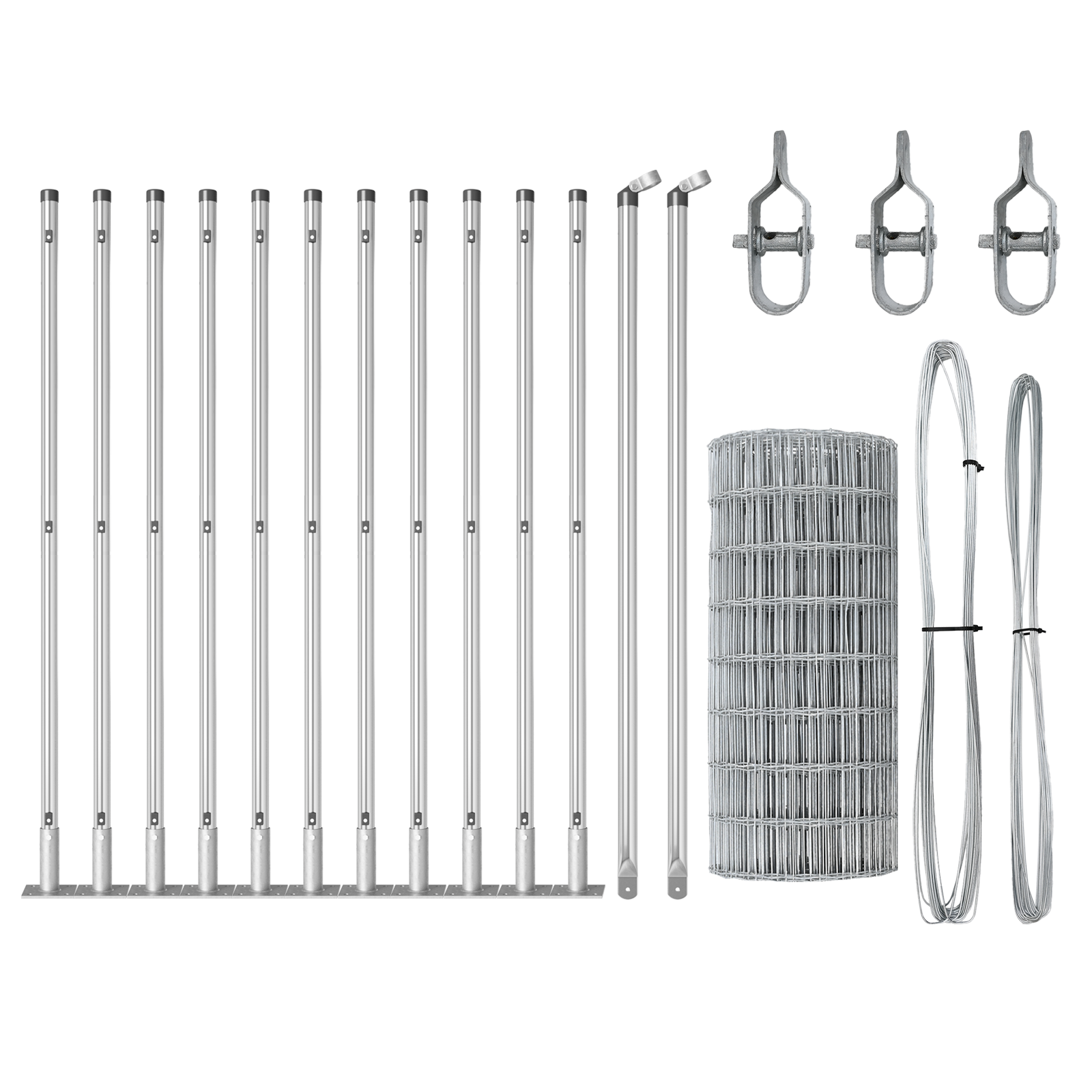 Euro Fence with 13 Flanged Posts 0.4x25 m Galvanised Steel - Image 4