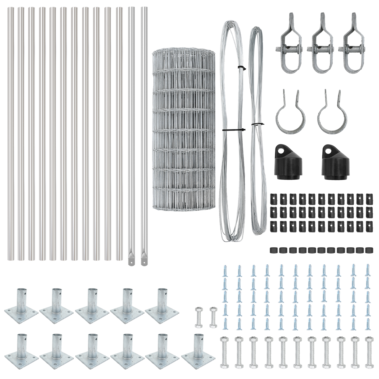 Euro Fence with 13 Flanged Posts 0.4x25 m Galvanised Steel - Image 5