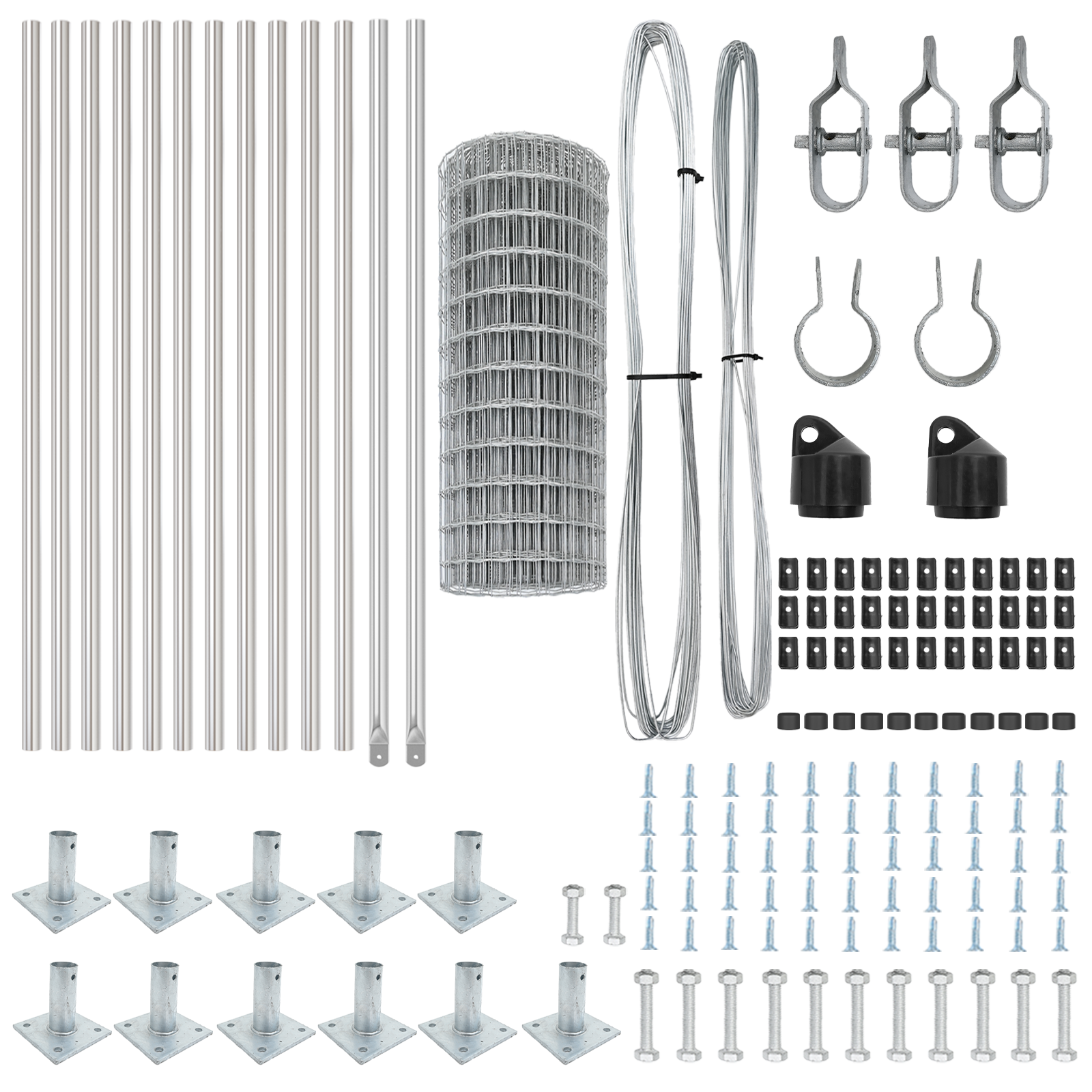 Euro Fence with 13 Flanged Posts 0.4x50 m Galvanised Steel - Image 5
