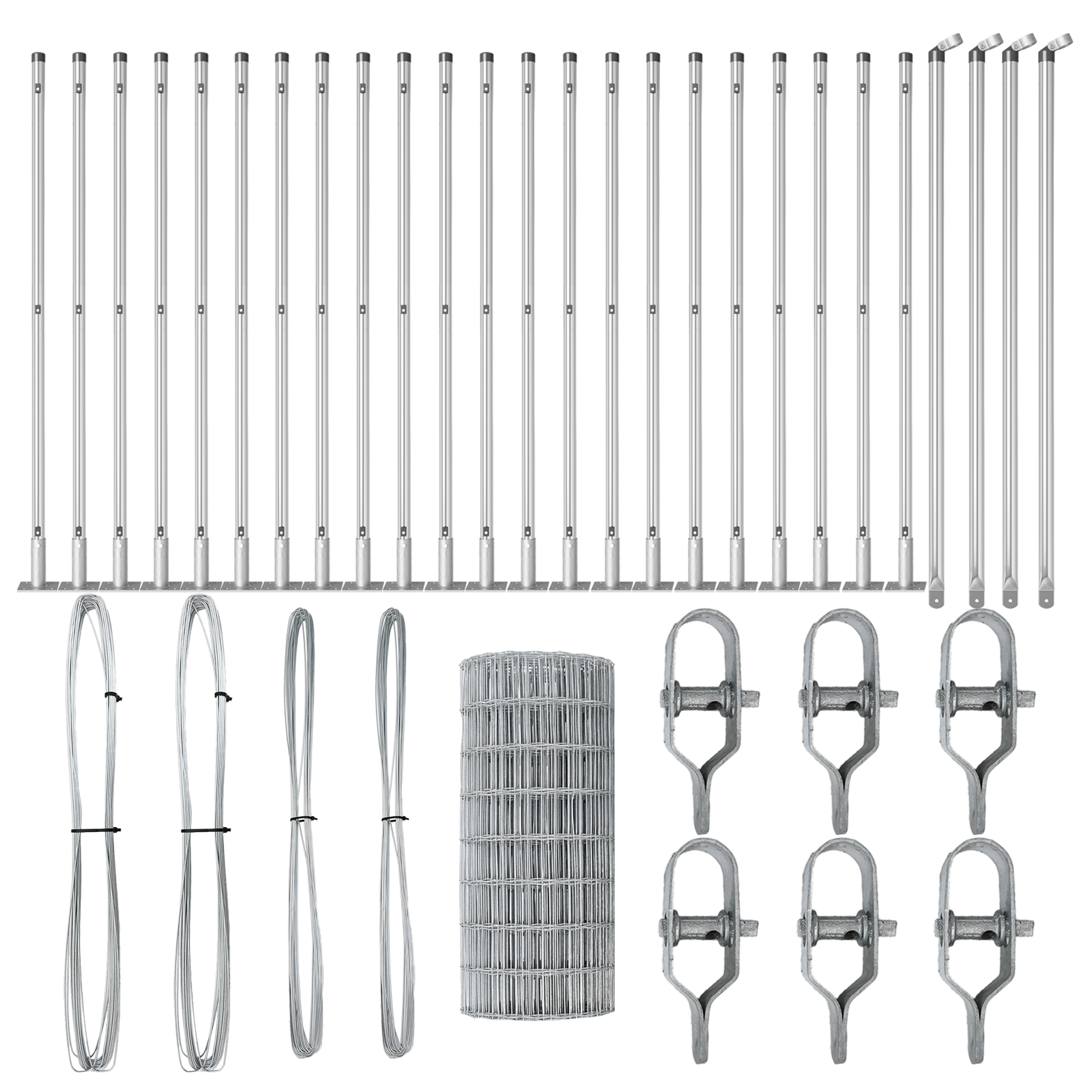 Euro Fence with 13 Flanged Posts 0.4x50 m Galvanised Steel - Image 4